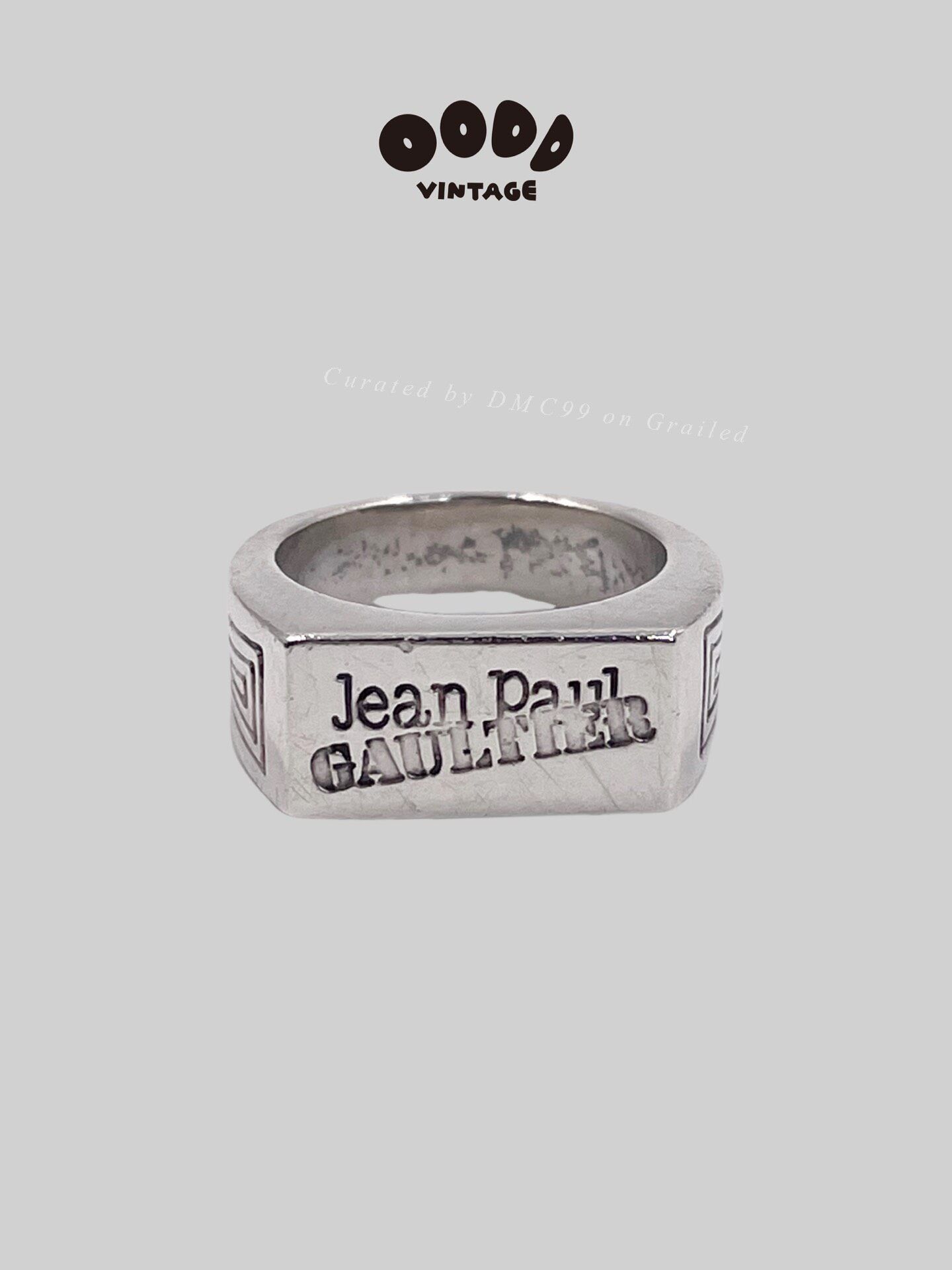 Jean Paul Gaultier Jean Paul Gaultier Logo Square Silver Ring
