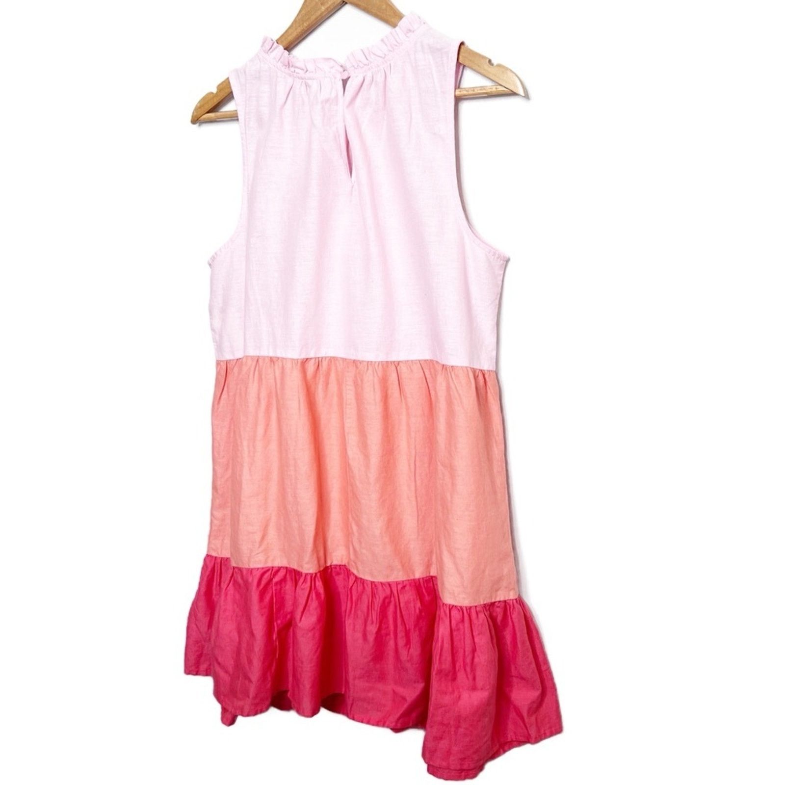 St. Johns Bay New with Tag St. John's Bay Women's Linen Ruffle Mini Dress Size M / US 6-8 / IT 42-44 - 9 Thumbnail