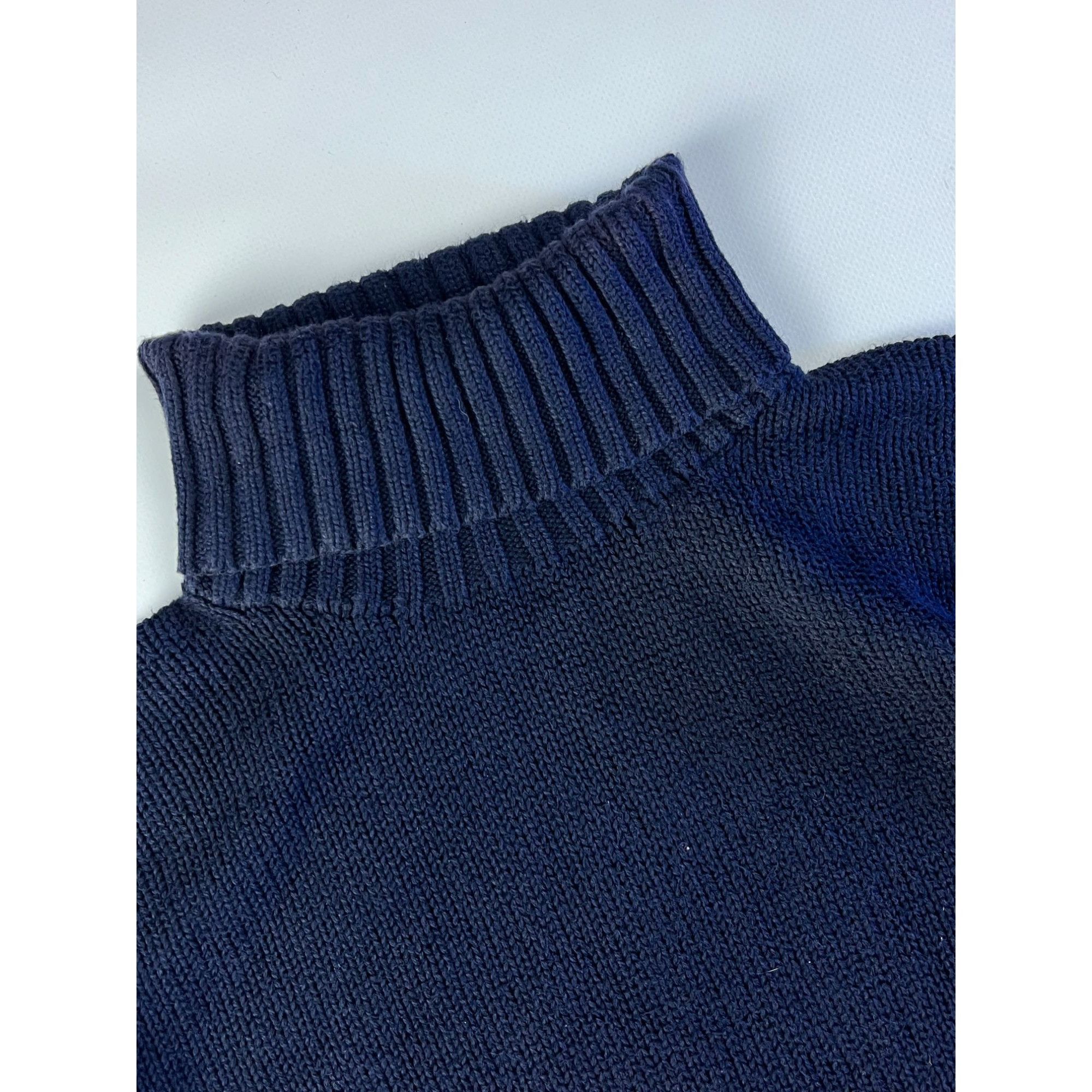 Polo Ralph Lauren × Ralph Lauren × Vintage Polo Ralph Lauren Vintage Navy Turtleneck Sweater Size US XL / EU 56 / 4 - 6 Thumbnail