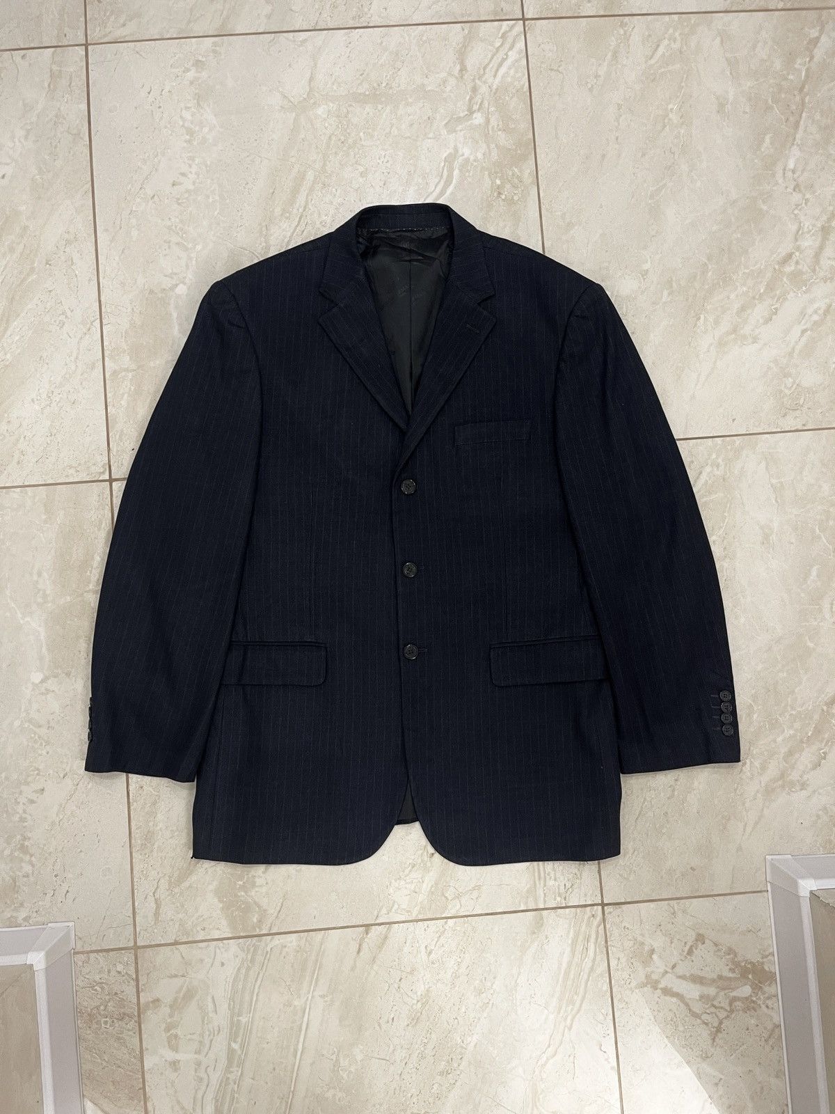 Giorgio Armani 🔥Giorgio Armani blazer Mens Blue suit jacket wool sport coat Size 52R - 12 Thumbnail