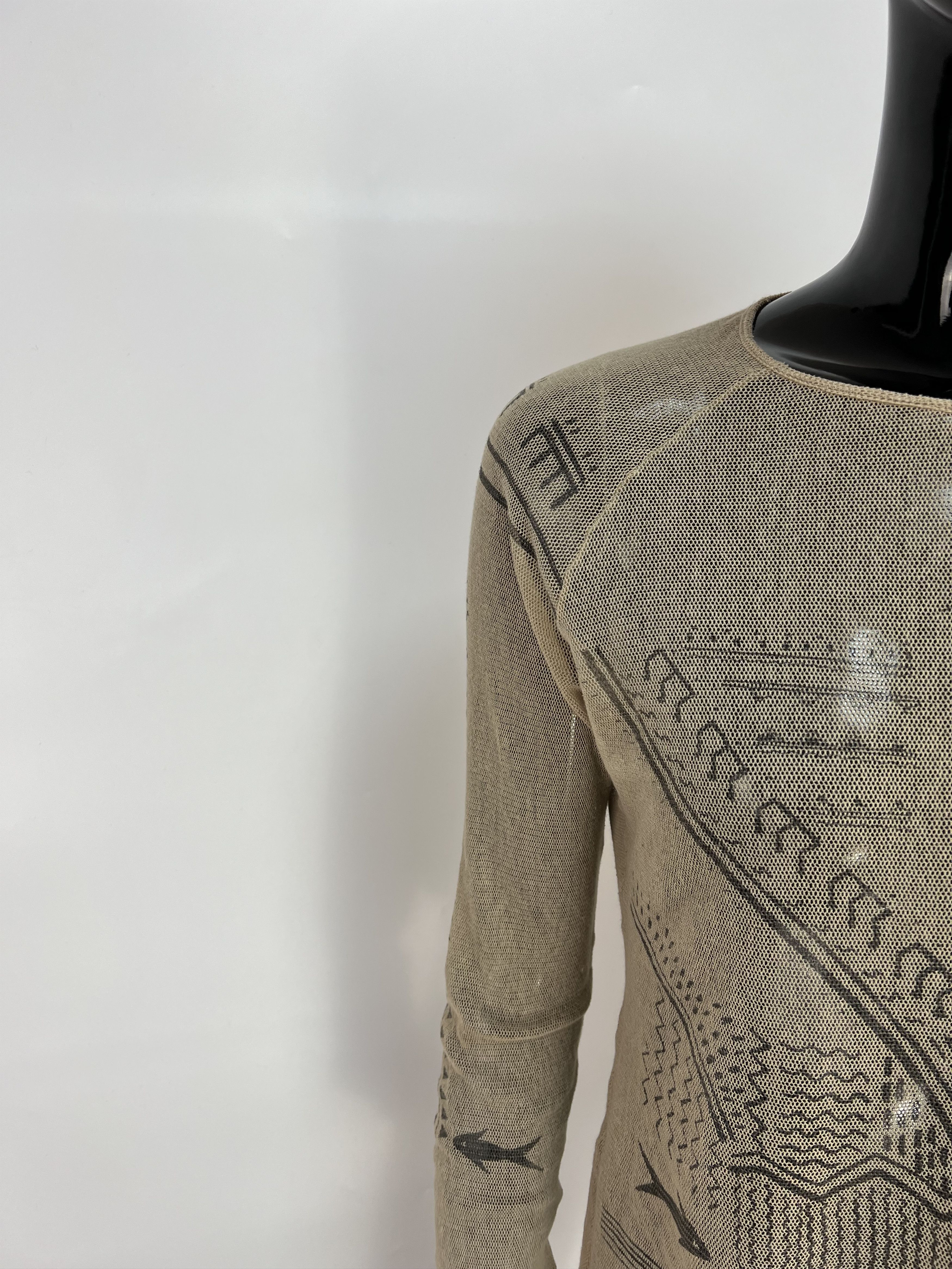 Cop Copine Cop Copine Rare Vtg Long Sleeve Mesh Top Blouse Y2K Size S / US 4 / IT 40 - 5 Thumbnail