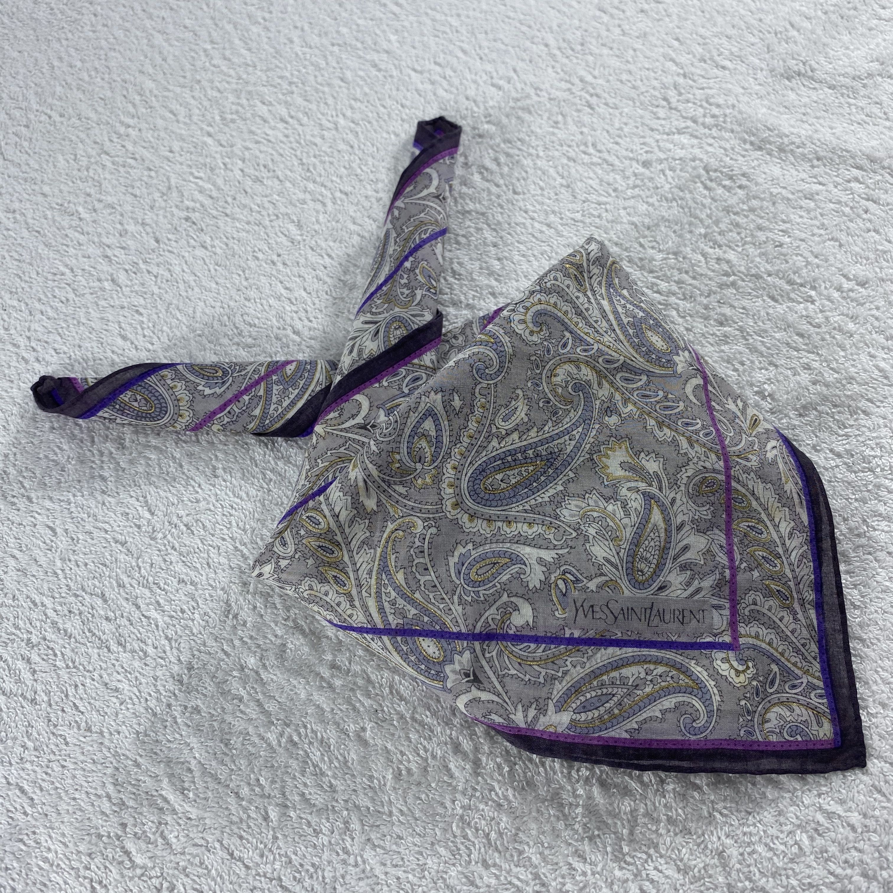 Vintage × Yves Saint Laurent Yves Saint Laurent Bandana/ Handkerchief / Neckerchief Size ONE SIZE - 2 Thumbnail