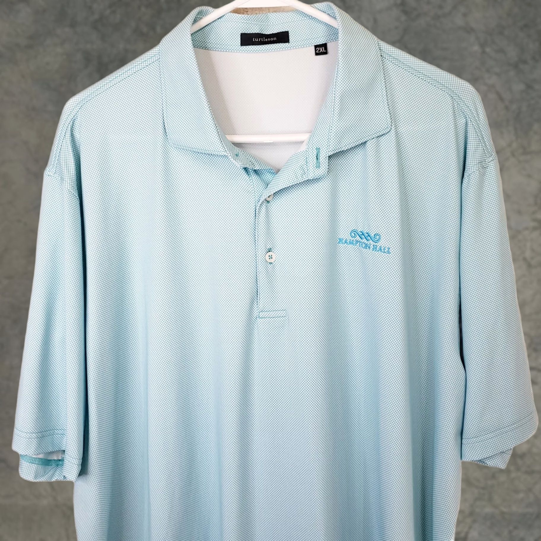 Vintage Turtleson Polo Performance Golf Shirt Mens 2XL Blue Geometric Short Sleeve Size US XXL / EU 58 / 5 - 1 Thumbnail