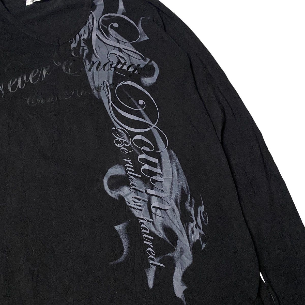 If Six Was Nine 2000's Primal Point Skull Poem Tattoo Longsleeve Size US S / EU 44-46 / 1 - 7 Thumbnail