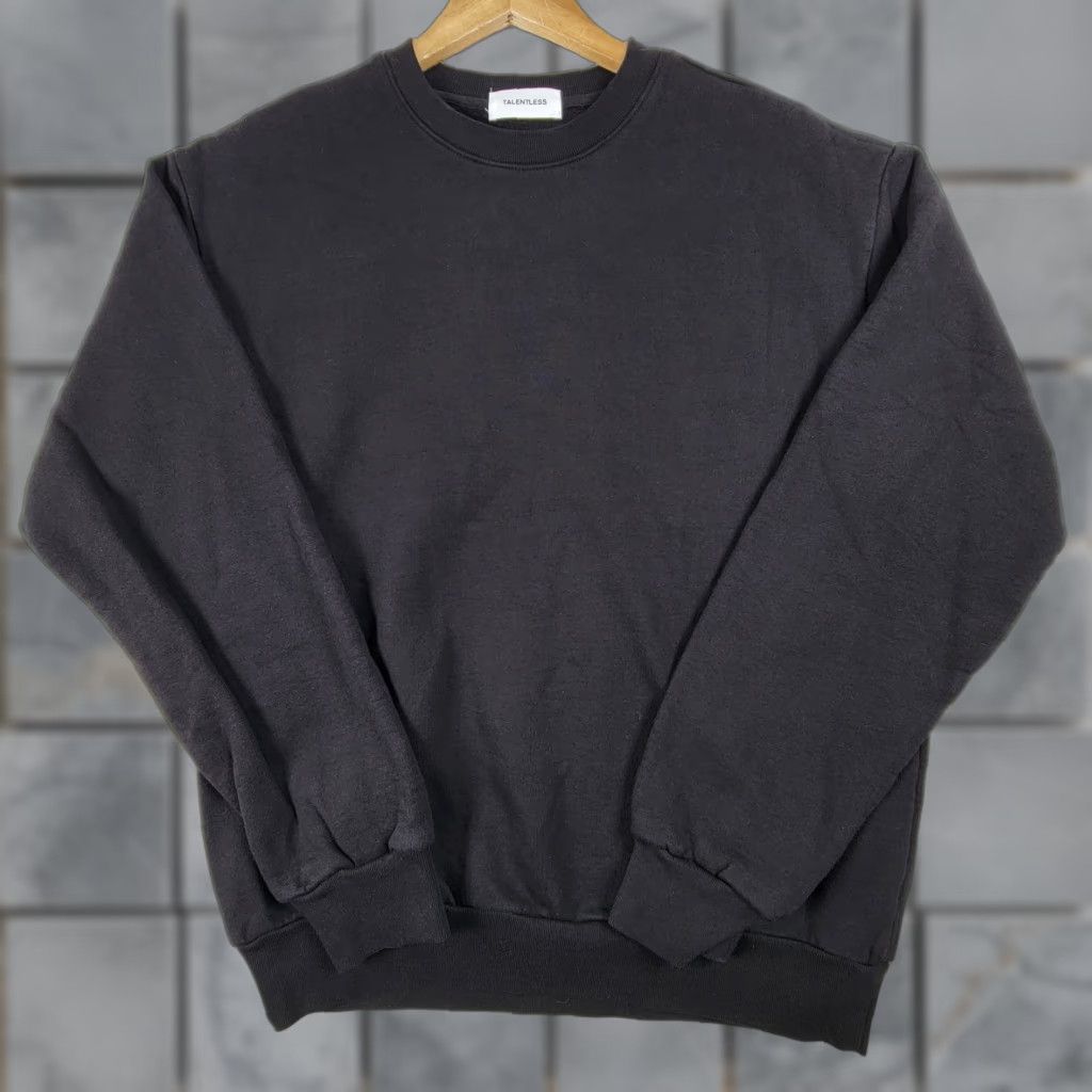 Talentless Talentless Mens SM Thermal Waffle Heavyweight Shirt Black Long Sleeve Crewneck 90s Mens Small Black Cotton Knit T-Shirt Runtime: Outdoor Classic Size US S / EU 44-46 / 1 - 1 Thumbnail