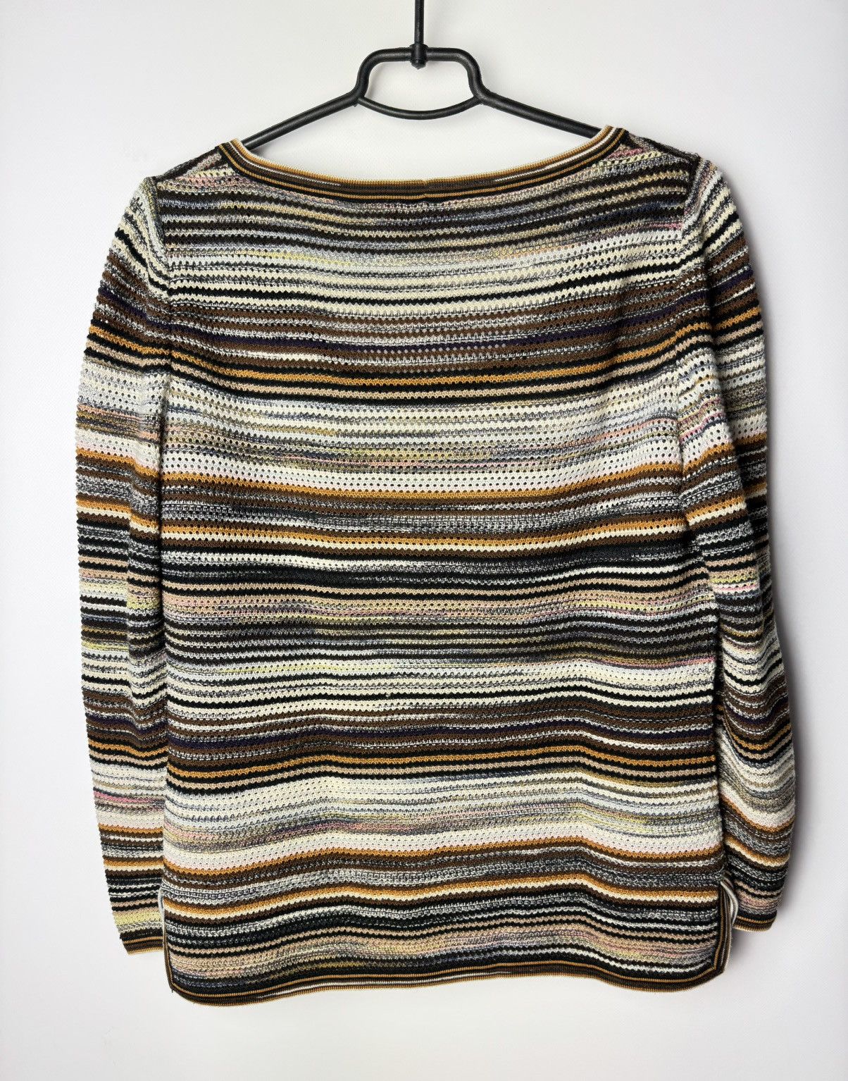 Missoni × Vintage Missoni V-Neck Striped Wool Sweater size 46 Size L / US 10 / IT 46 - 2 Thumbnail