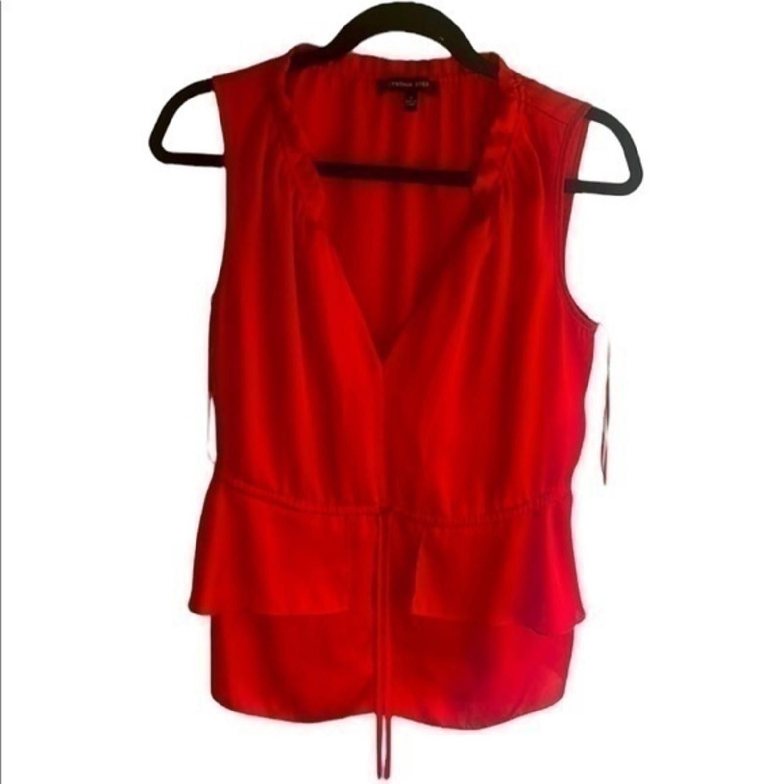 Designer Cynthia Steffe tie front silk blouse - used Size S / US 4 / IT 40 - 3 Thumbnail