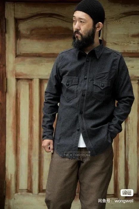 Warehouse & Co. Freewheelers Autumn Winter Navy Shirt. Size US M / EU 48-50 / 2 - 8 Thumbnail