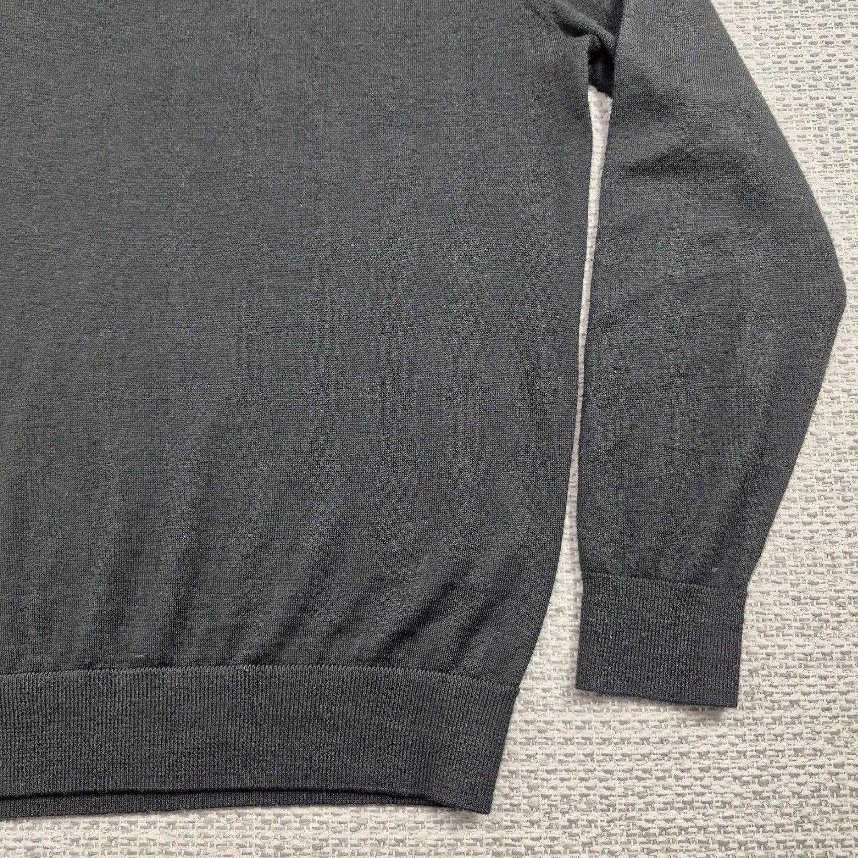 Nordstrom Nordstrom Mens Small Black Tech-Smart Collared Knit Wool Blend Pullover Sweater Size US S / EU 44-46 / 1 - 2 Thumbnail