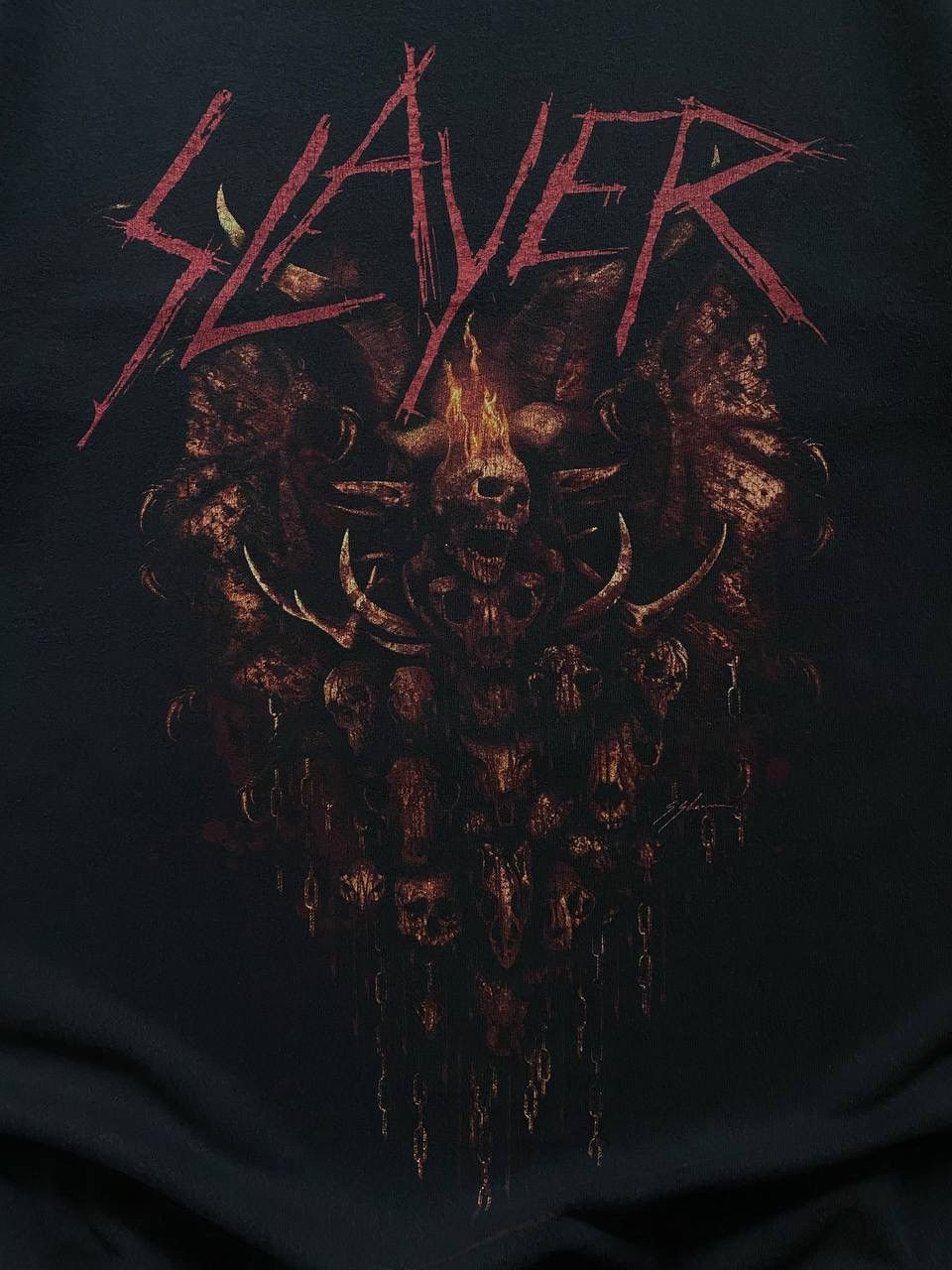 Vintage SLAYER “CHEMICAL WARFARE” THRASH METAL BAND T SHIRT Size US M / EU 48-50 / 2 - 4 Thumbnail