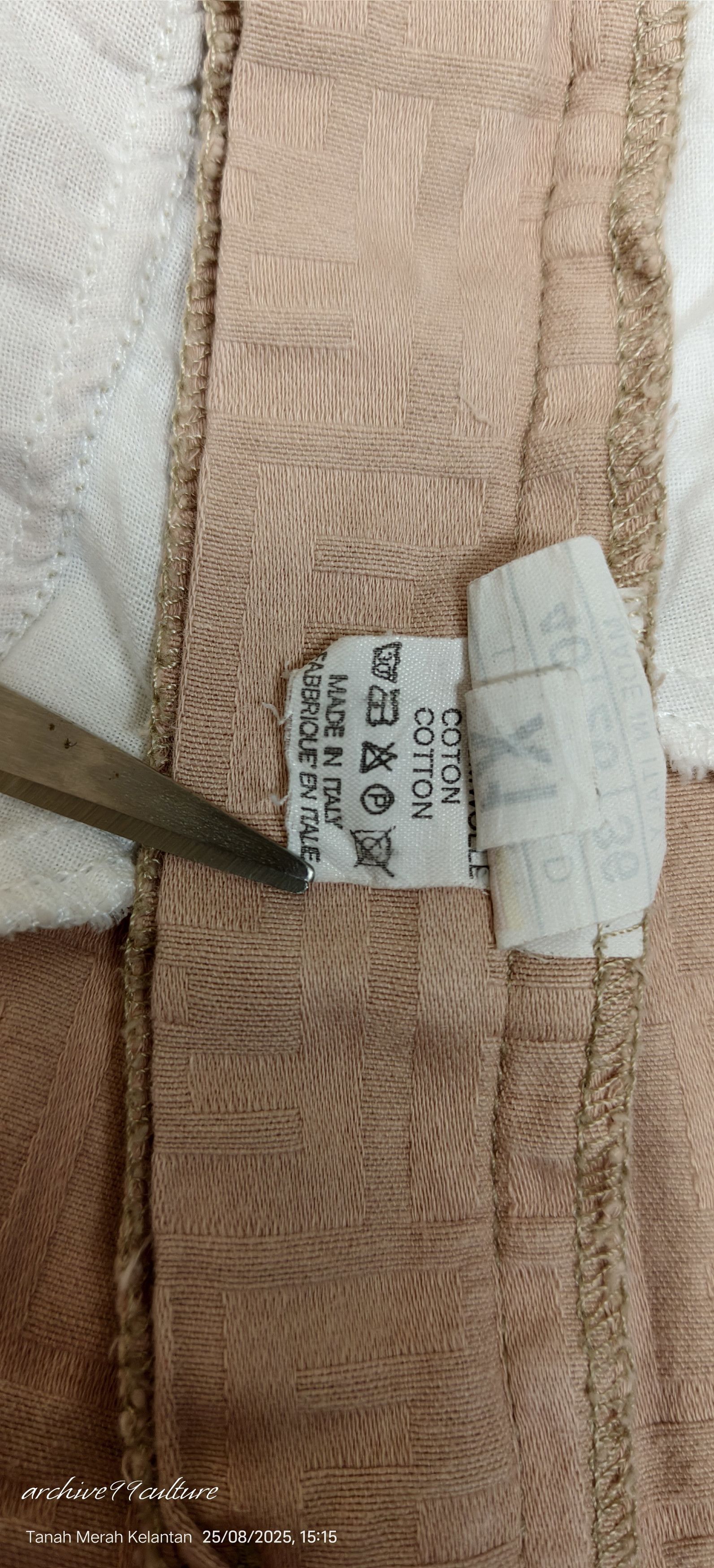 Fendi Vintage 90s Fendi Zucca Monogram baby pink / nude jeans Size 26" / US 2 / IT 38 - 13 Thumbnail