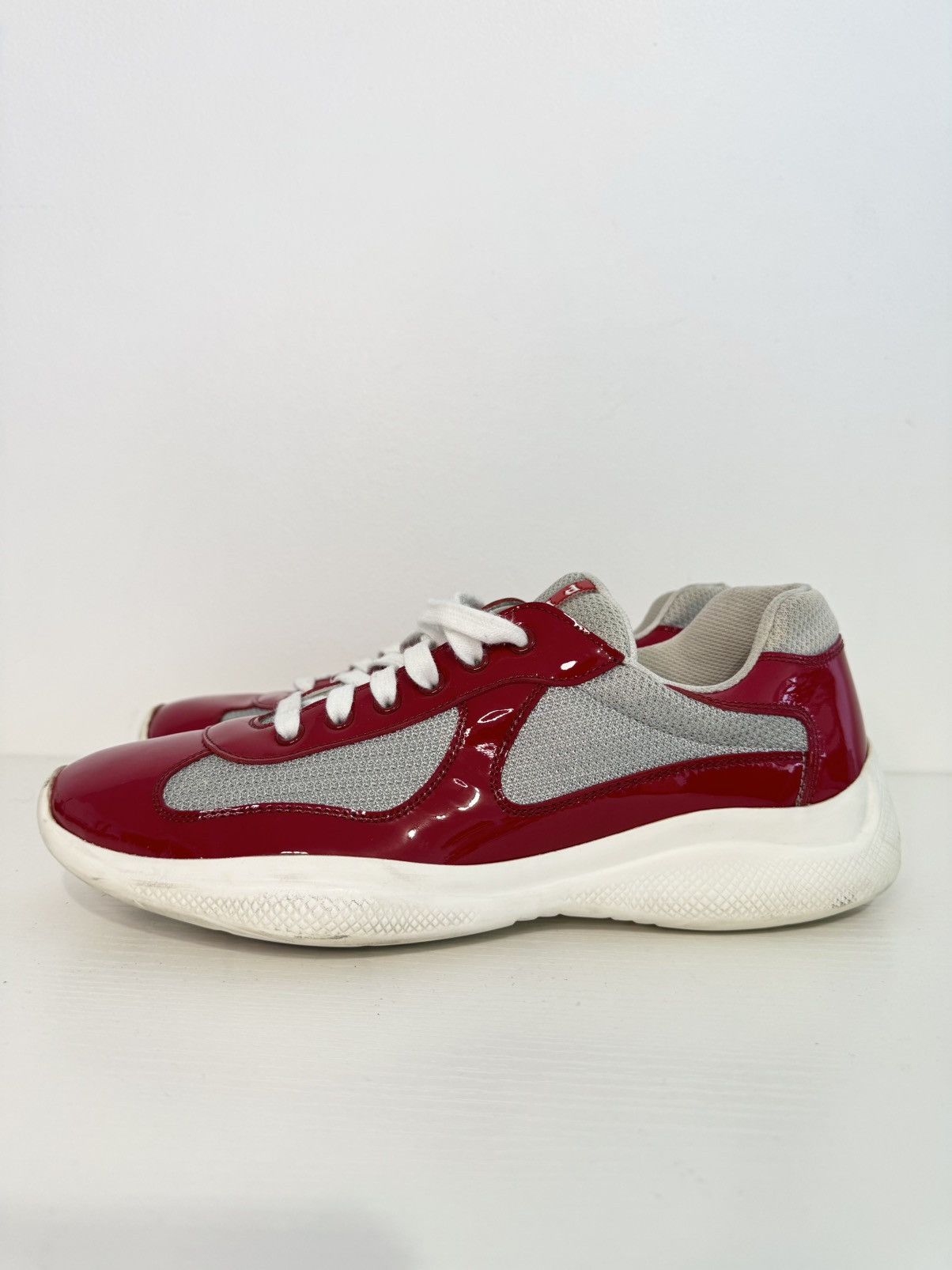 Prada Prada America’s Cup Red Patent Sneakers SZ 9.5/42.5 Size US 9.5 / EU 42-43 - 3 Thumbnail