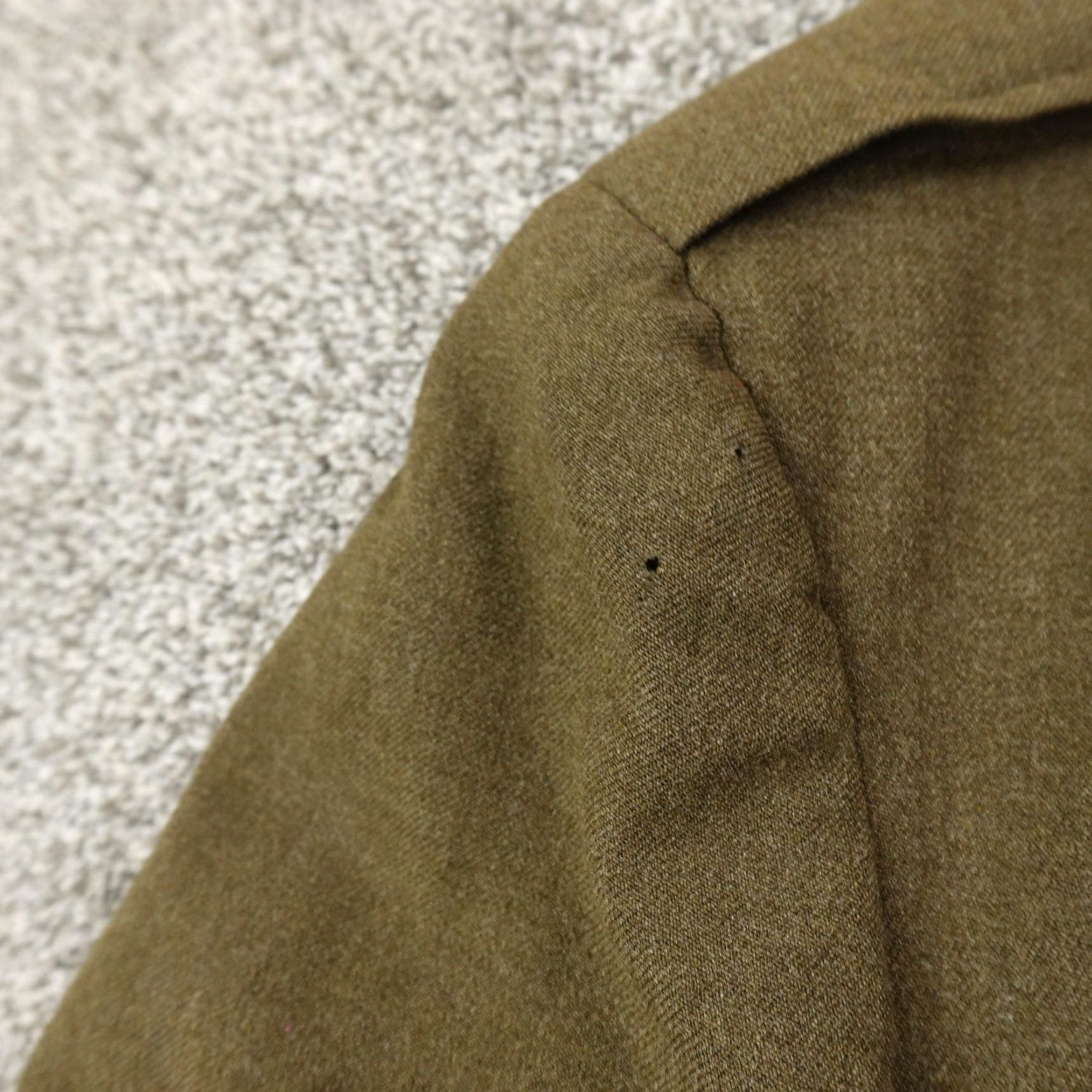 Olive VTG Army Jacket Mens 40 Olive Drab Wool M-1950 Military IKE Field Coat Talon 50s Size US XXS / EU 40 - 4 Thumbnail