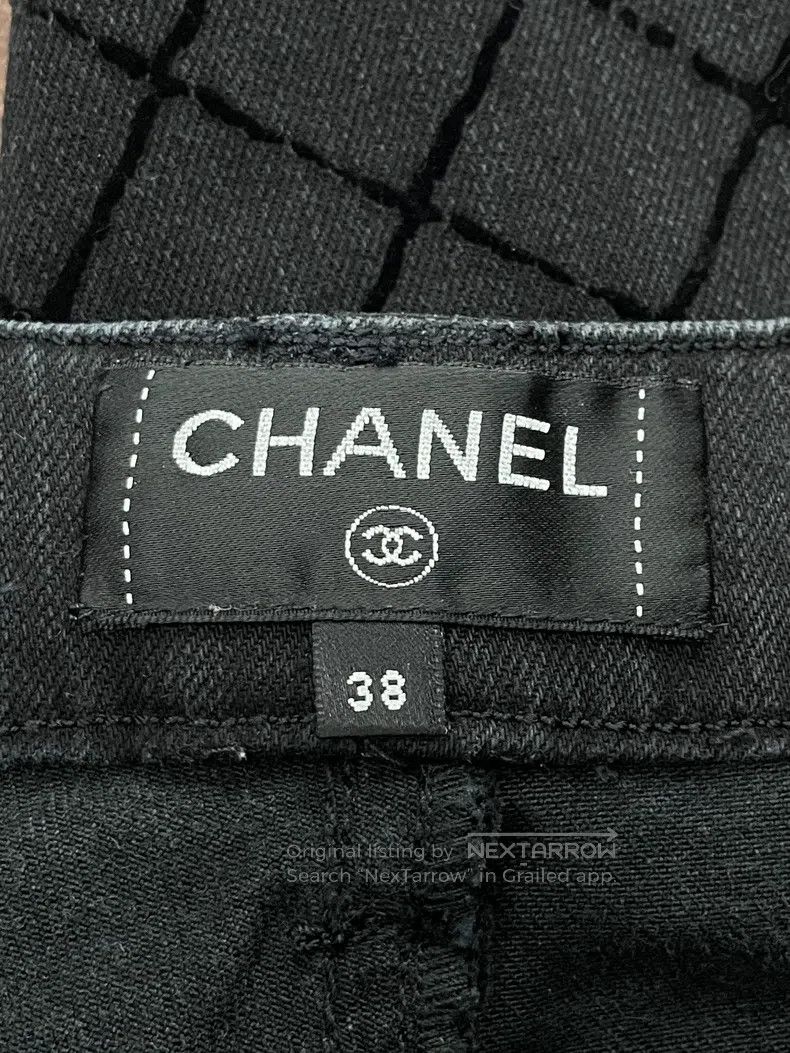 Chanel Chanel Black diamond-patterned jeans Size 25" / US 0 / IT 36 - 5 Thumbnail