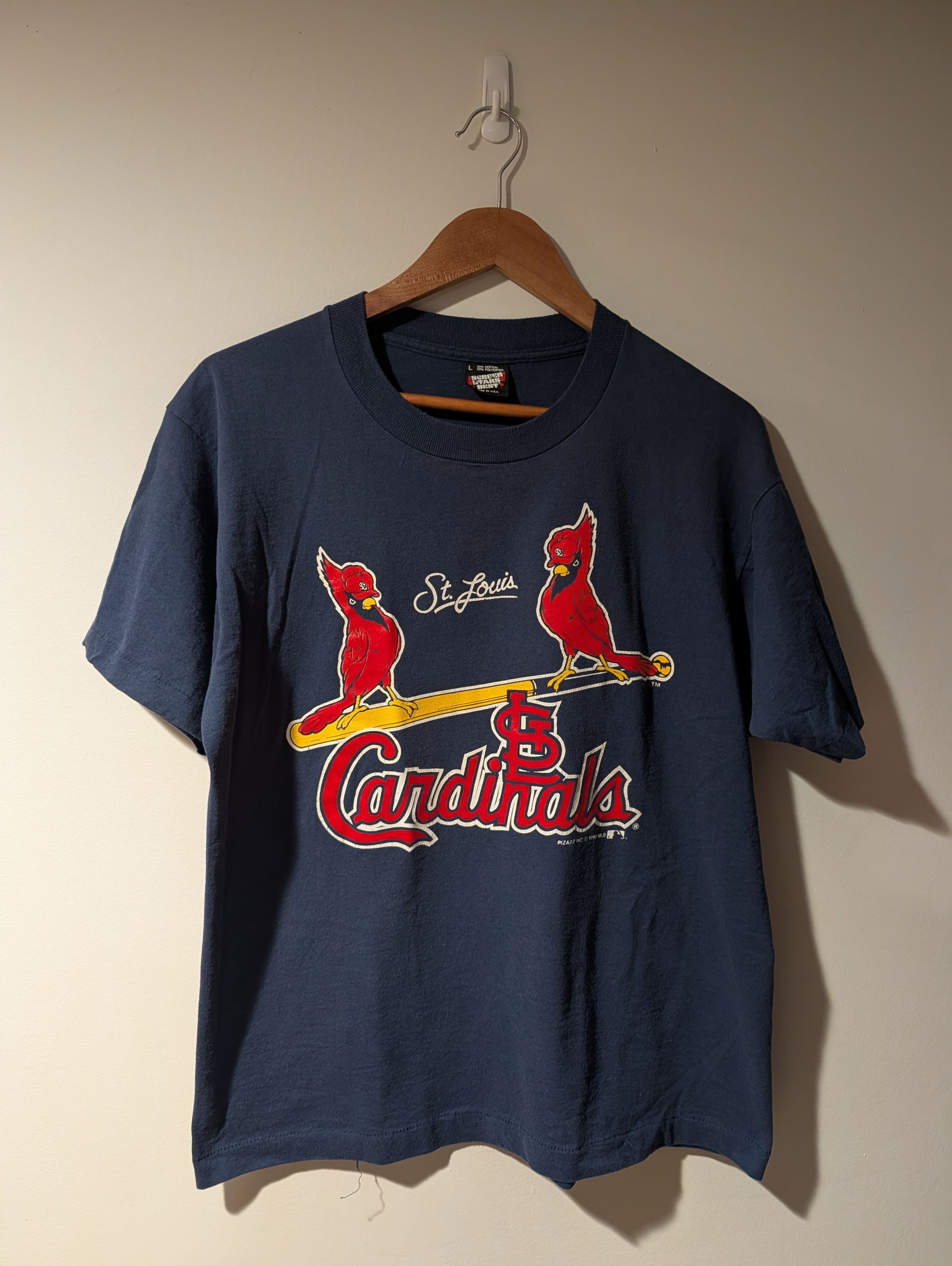 MLB Vintage 1990 St. Louis Cardinals Baseball MLB Logo T-Shirt Size US L / EU 52-54 / 3 - 1 Thumbnail
