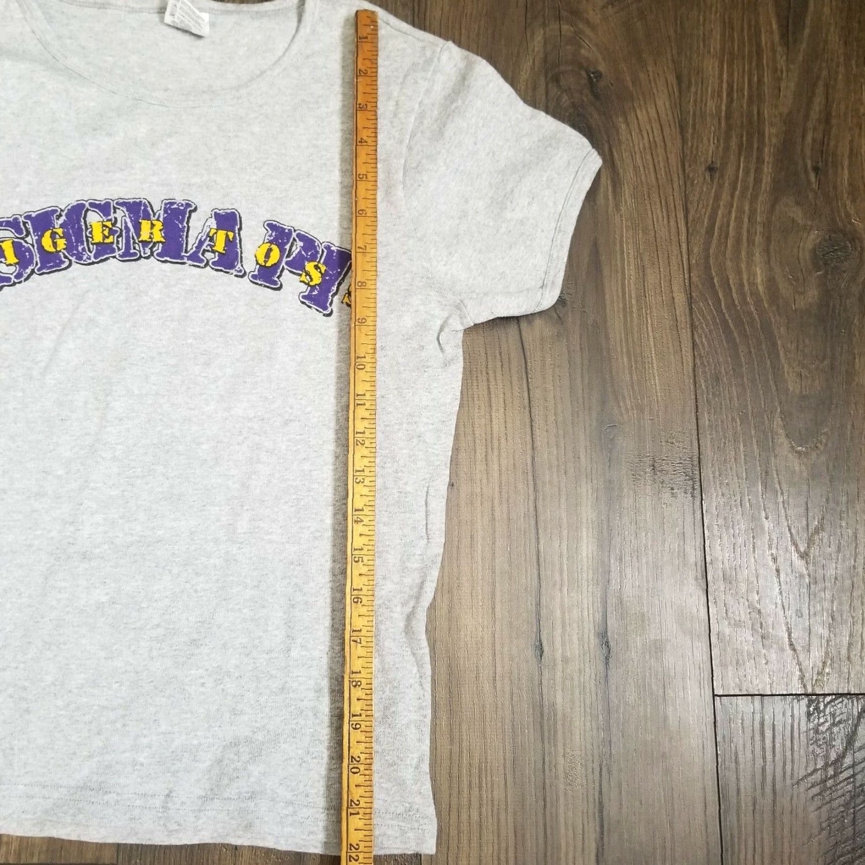 Anvil VINTAGE Sigma Pi T Shirt - Sorority Graphic Tee - Womens S - 1999 Tiger Toss - Gray - Double Sided Size S / US 4 / IT 40 - 4 Thumbnail