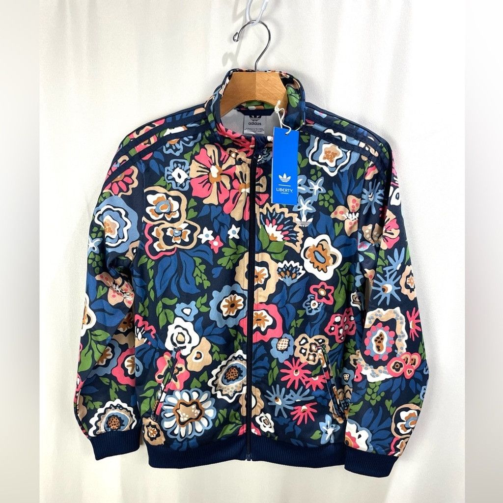 Adidas NEW Adidas x Liberty Firebird Floral Zip Top Size YM(11-12y) Size XXS / US 00 / IT 34 - 3 Thumbnail