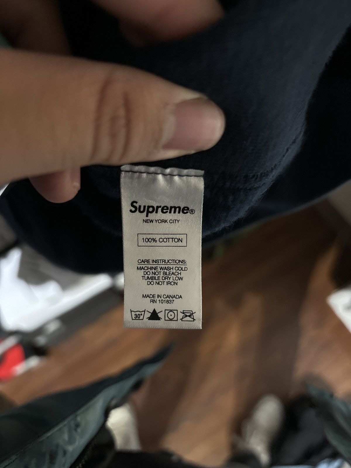 Supreme Supreme box logo hooded navy Size US L / EU 52-54 / 3 - 7 Thumbnail