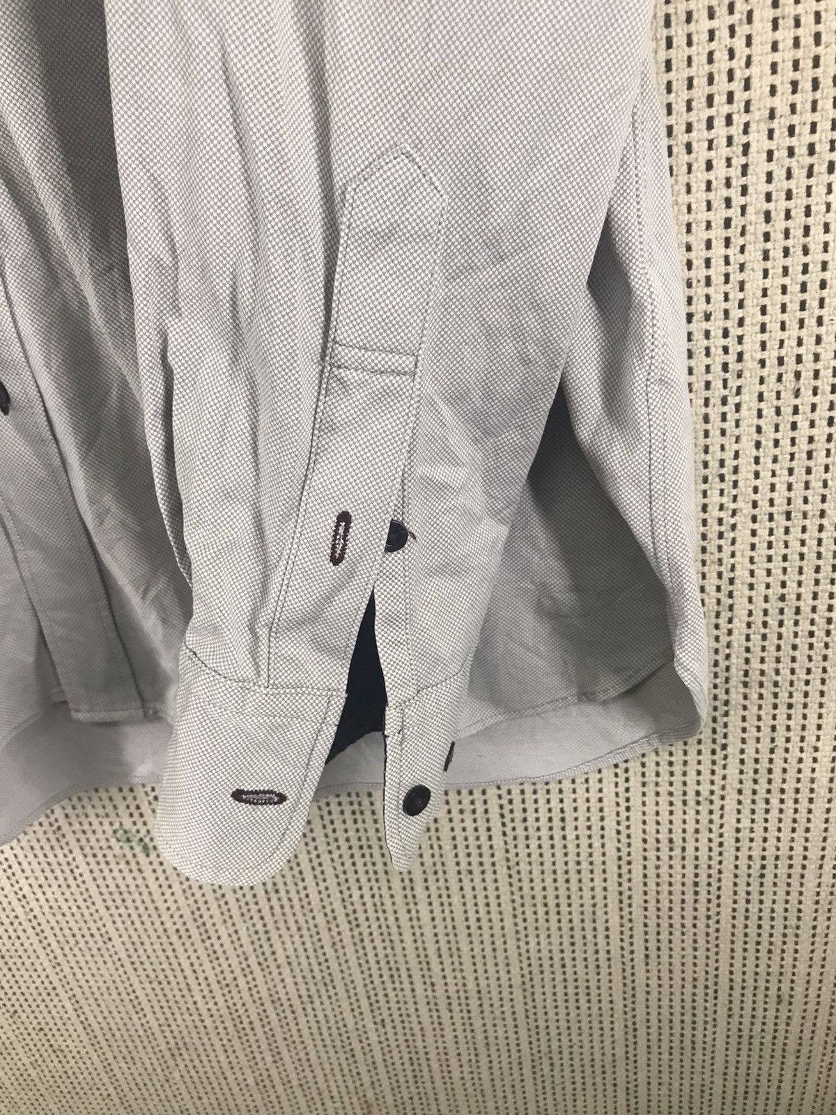 Designer × Lanvin × Vintage LANVIN Classique Shirt Gray Cotton Men's Button Up Size 50 Size US L / EU 52-54 / 3 - 4 Thumbnail