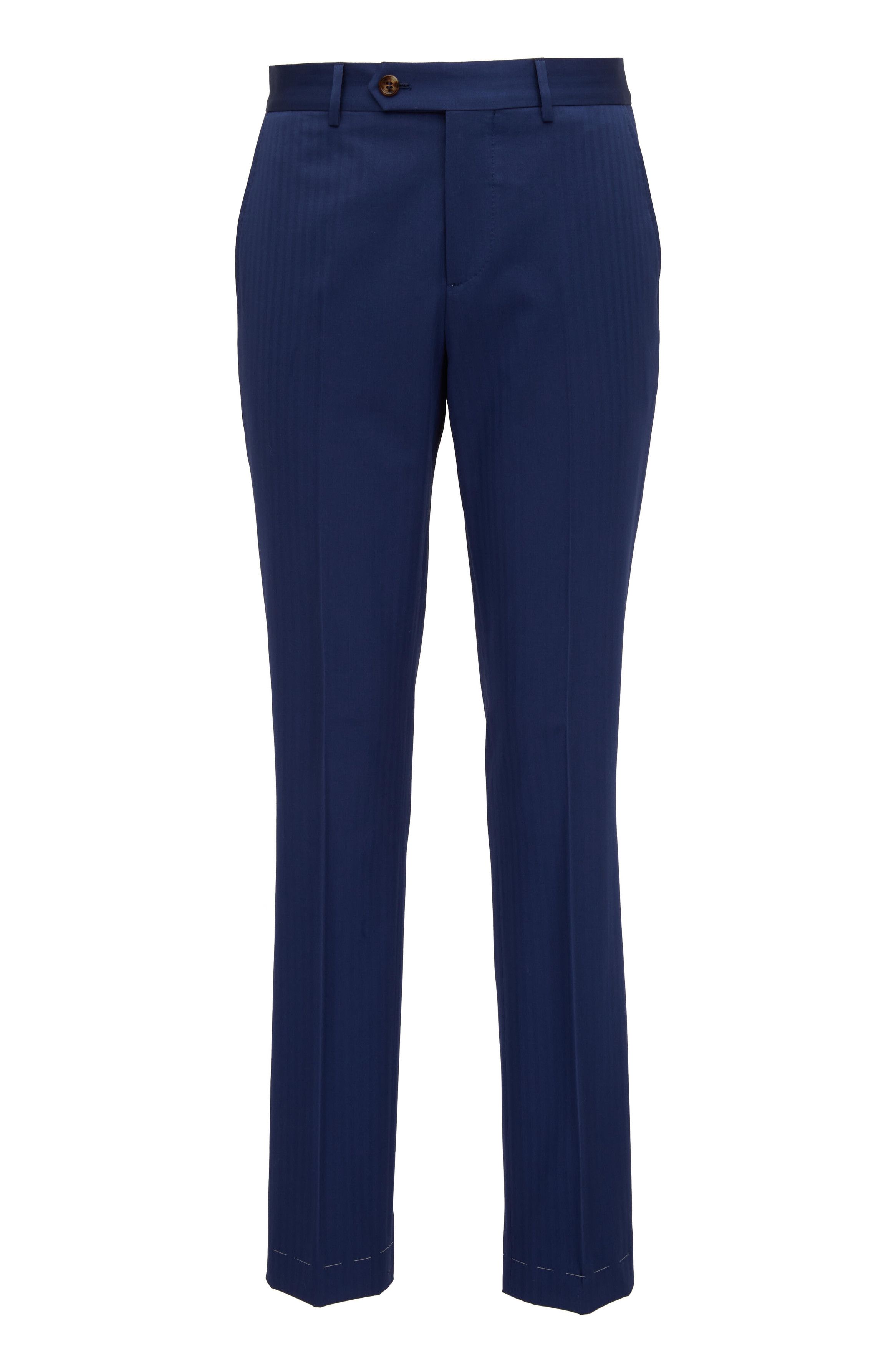 Brunello Cucinelli o1mtch0225 Cotton Pinstriped Suit in Navy Size 42R - 4 Thumbnail