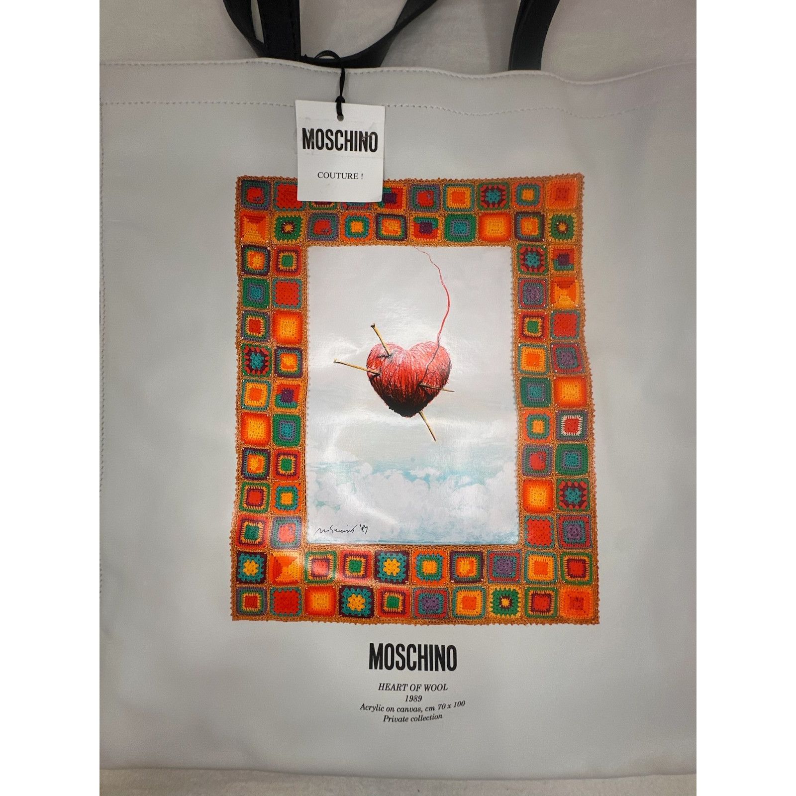 Moschino SS24 Moschino Couture Heart of Wool 1989 Framed Heart Tote Size ONE SIZE - 13 Thumbnail