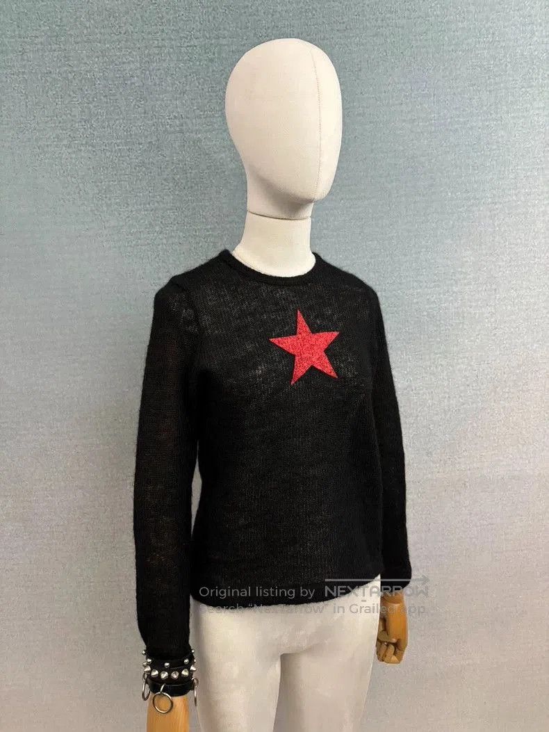 Junya Watanabe Junya Watanabe 1998 Red Star Sweater. Size S / US 4 / IT 40 - 1 Thumbnail