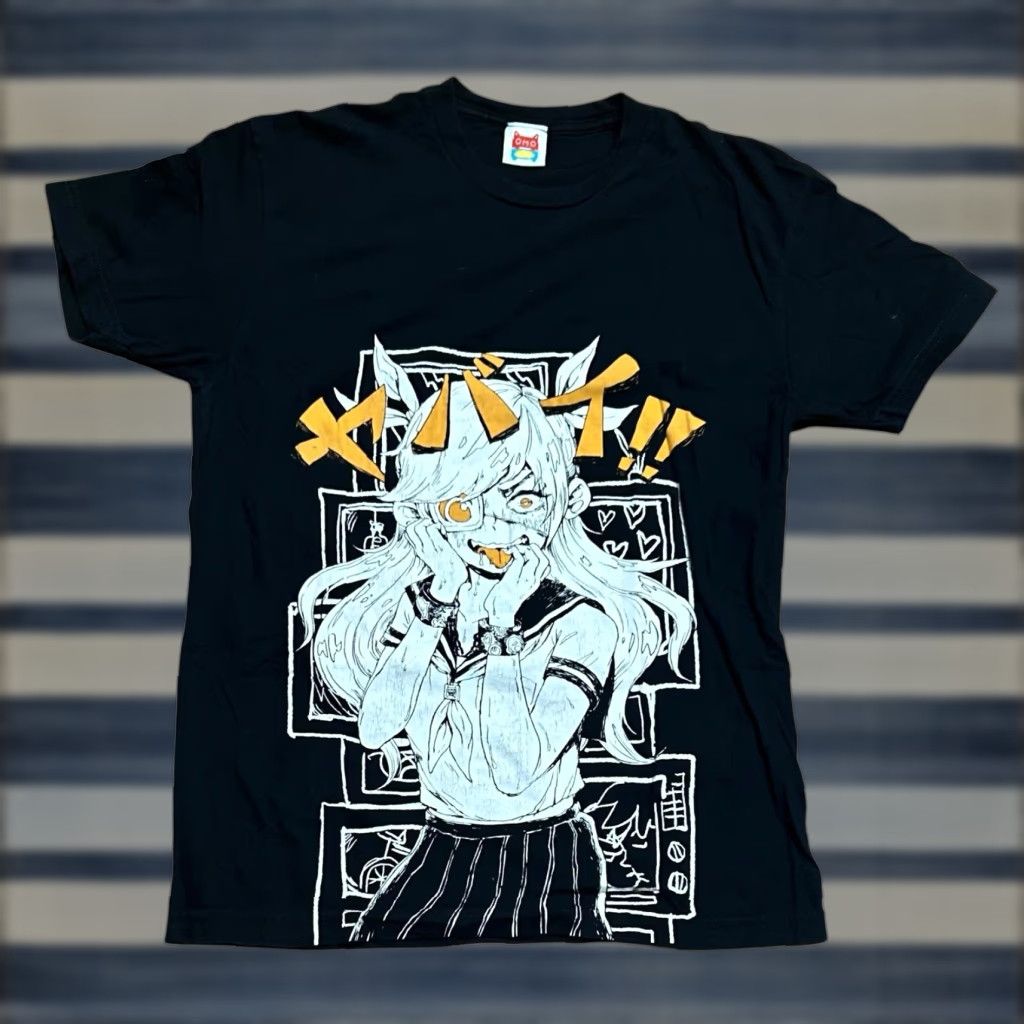 OMOCAT VINTAGE Crunchyroll OMOCAT Anime Girl Graphic T-Shirt Black Short Sleeve Mens Small Size US S / EU 44-46 / 1 - 1 Thumbnail