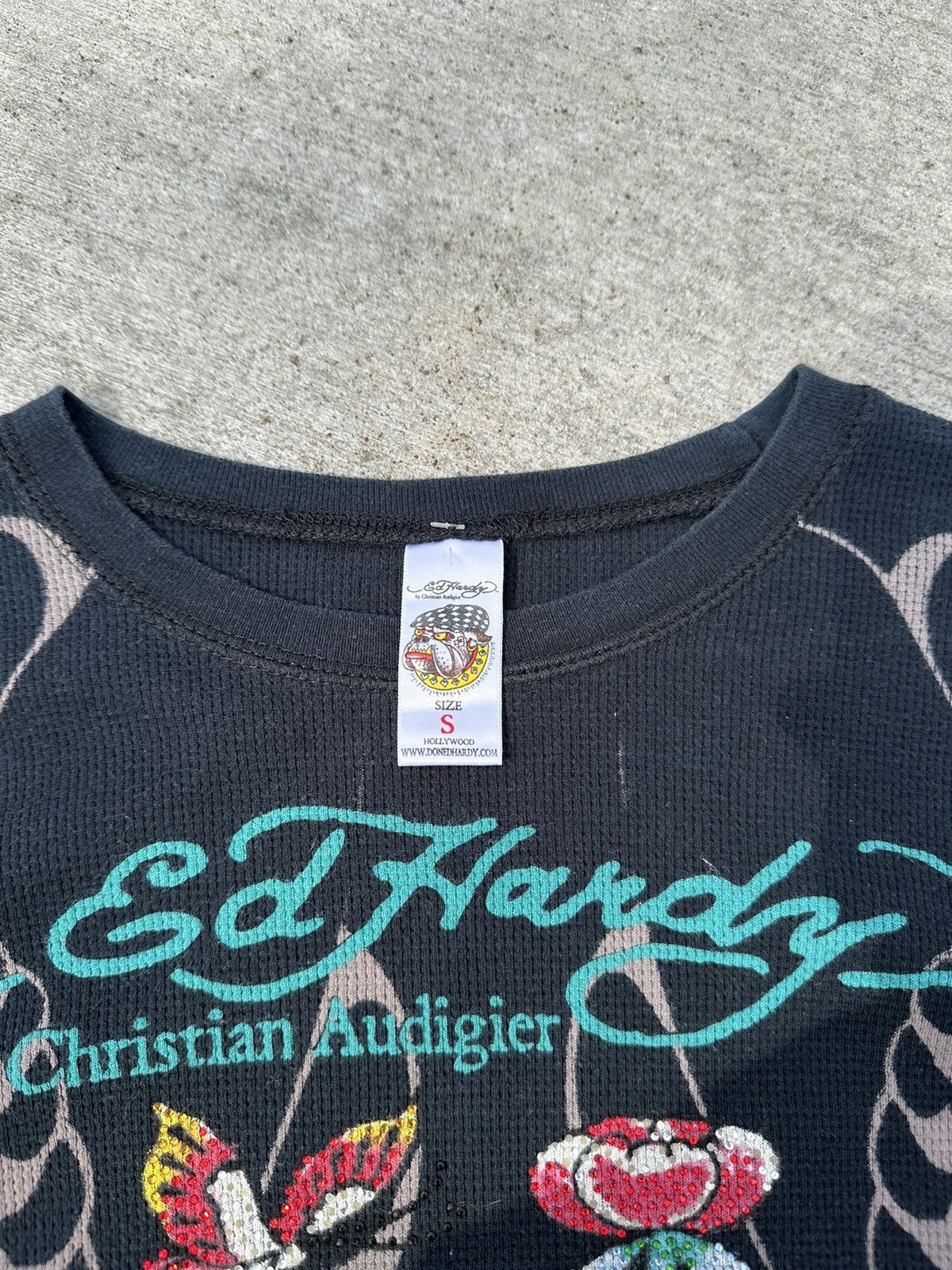 Ed Hardy Ed Hardy By Christian Audigier White Long sleeve Tee Size S Size S / US 4 / IT 40 - 8 Thumbnail