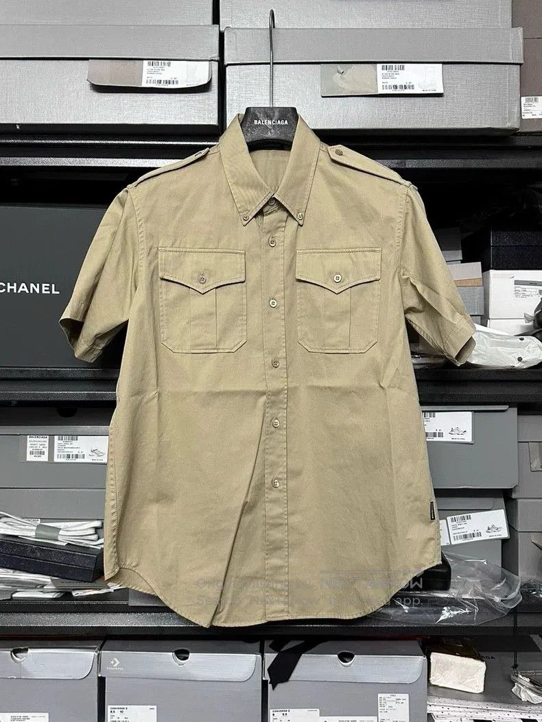 Balenciaga Balenciaga 19AW Tactical Embroidered Shirt. Size US S / EU 44-46 / 1 - 1 Thumbnail