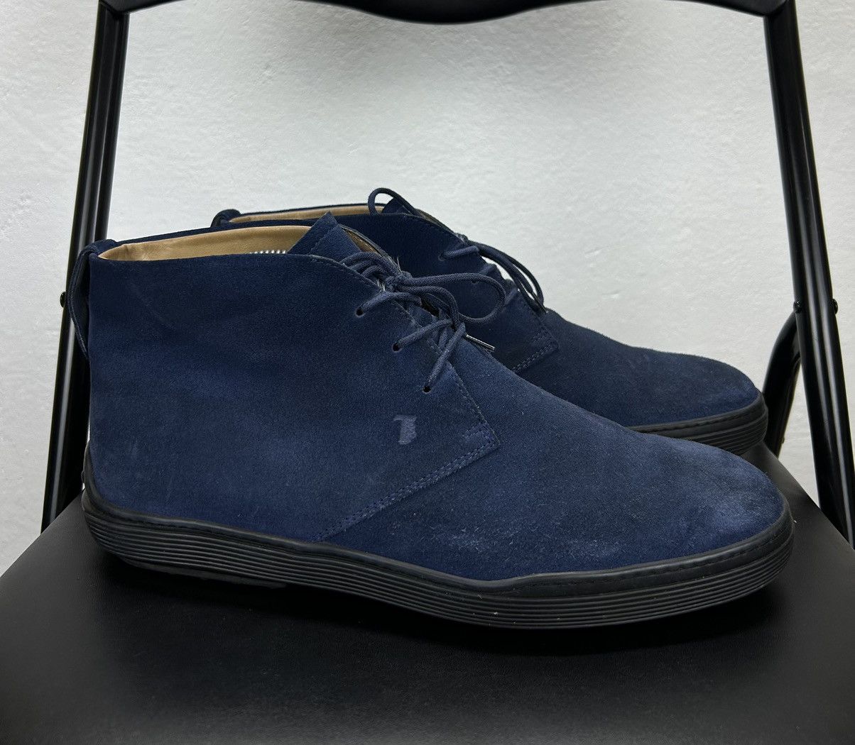 Tod's Tod’s Leather Men’s Hi top Shoes Blue Size 43 Size US 10.5 / EU 43-44 - 2 Thumbnail