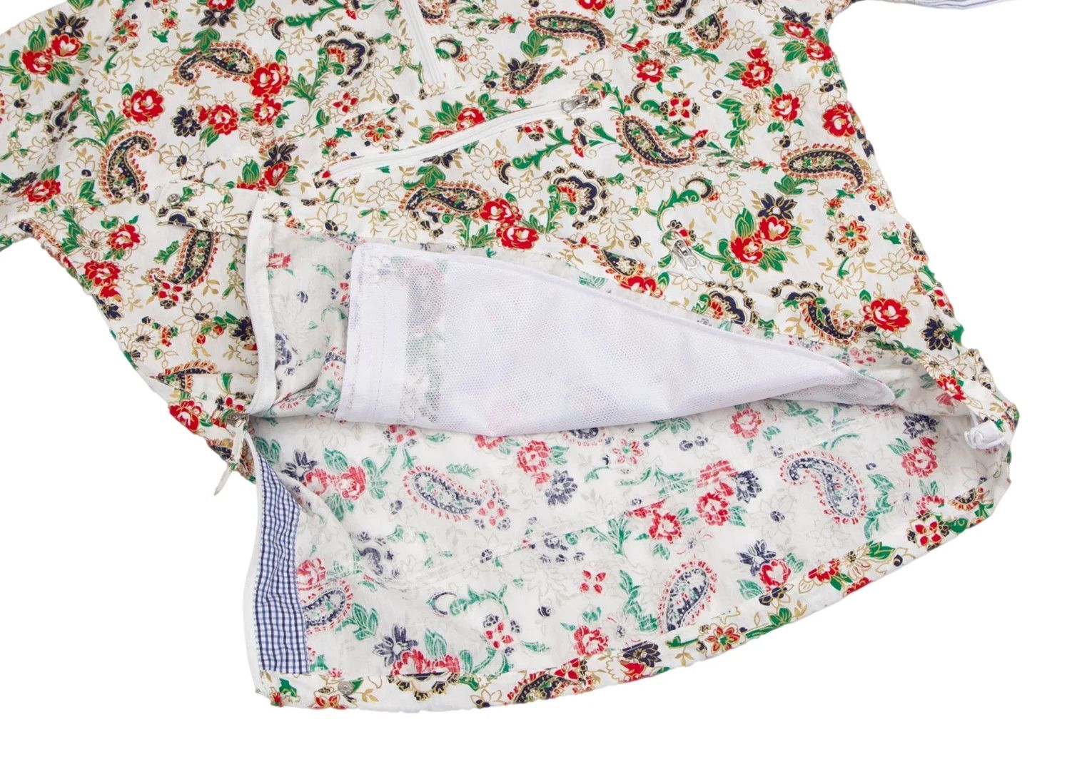 Junya Watanabe Colorful Paisley Print Anorak Jacket in White Green Red Size US S / EU 44-46 / 1 - 12 Thumbnail