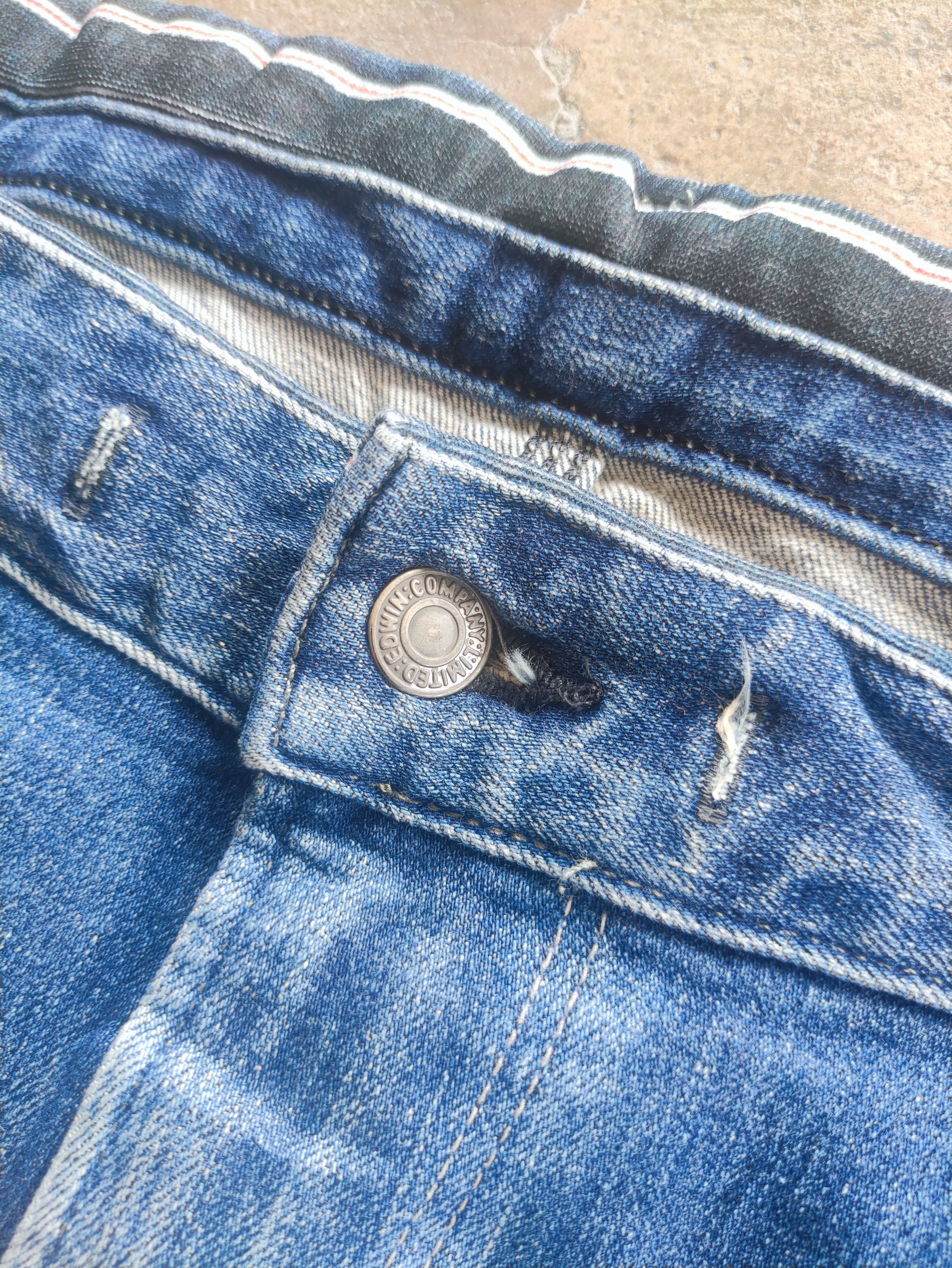 Edwin × Jean × Vintage Vintage Edwin Distressed Denim Faded Pants Jeans W38 Size US 38 / EU 54 - 5 Thumbnail