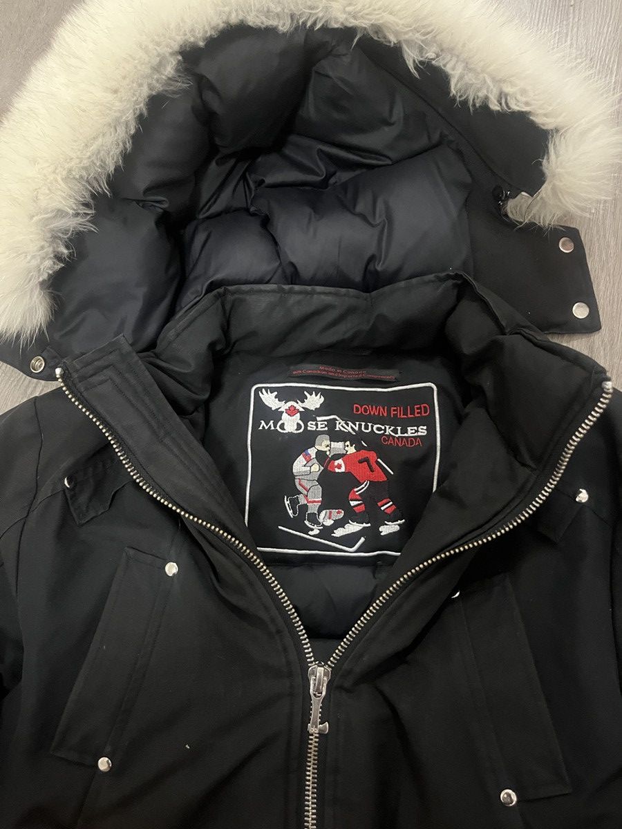 White Fur Moose knuckle Bomber Ballistic