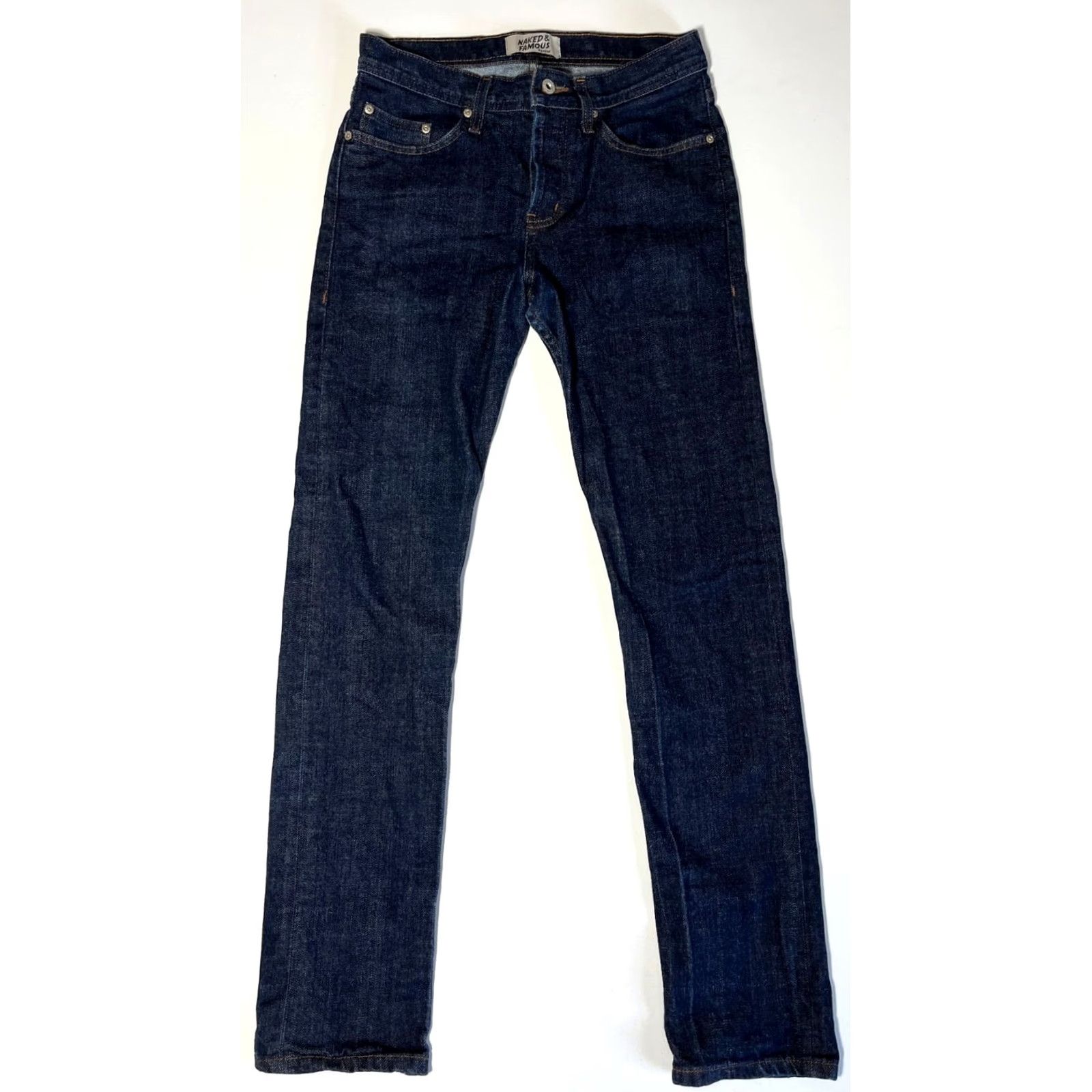 Vintage Naked & Famous Denim Weird Guy Stretch Selvedge Jeans Sz 30x33 Men's Jeans Size US 30 / EU 46 - 3 Thumbnail