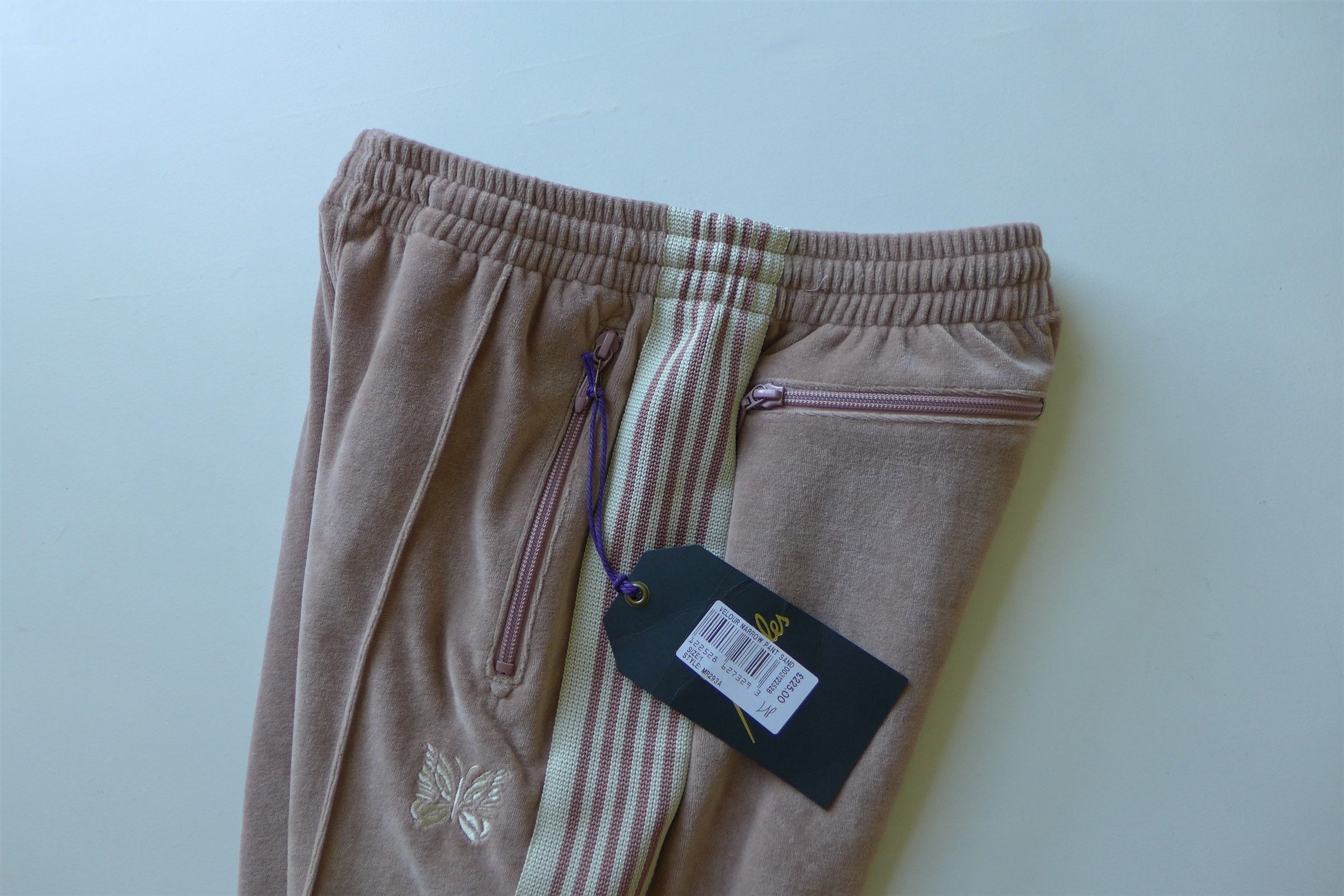 Needles Needles Narrow Track Pant - Old Rose Velour Size US 30 / EU 46 - 7 Thumbnail