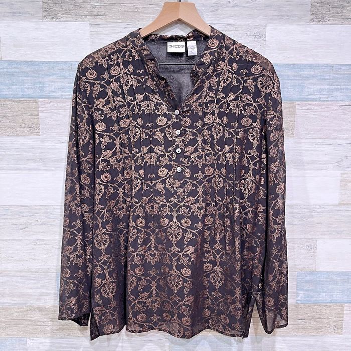 Buy the Chicos Printed Blouse L
