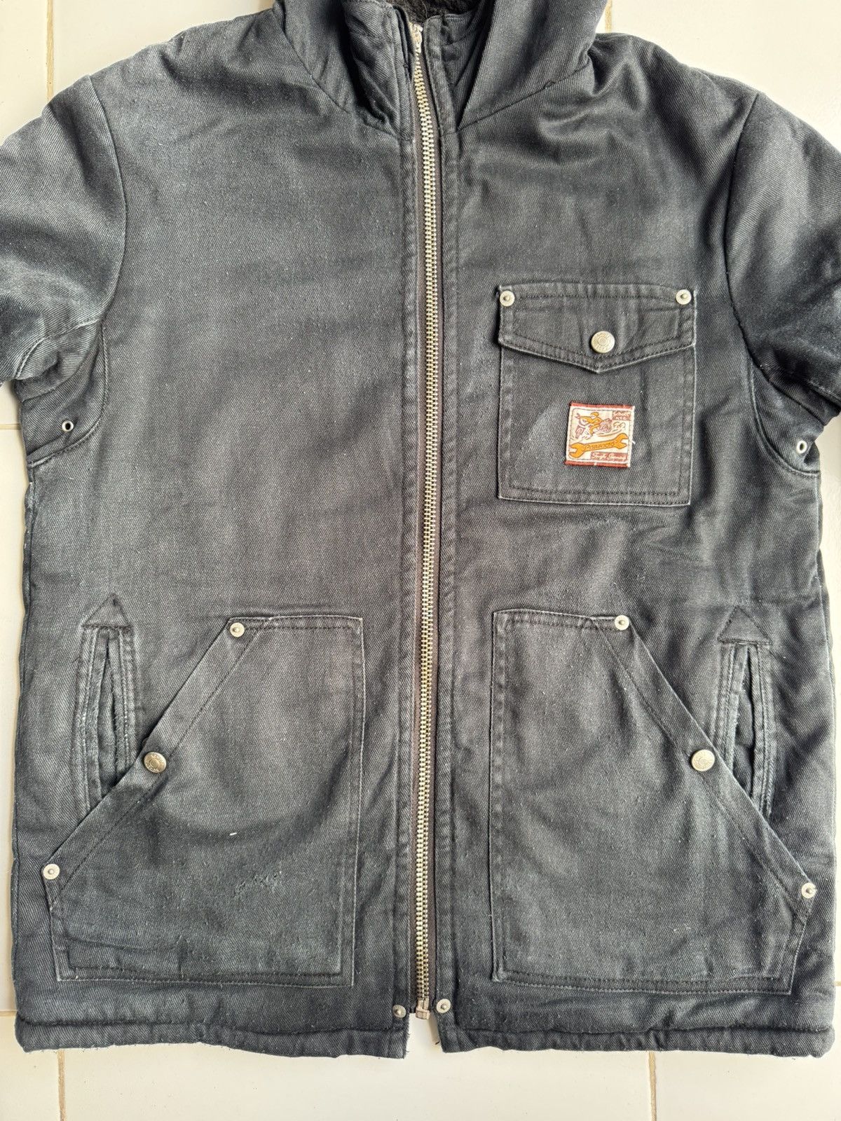 Schott VERY RARE VINTAGE JACKET SCHOTT BROS PERFECTO TWILL SHERPA Size US M / EU 48-50 / 2 - 4 Thumbnail