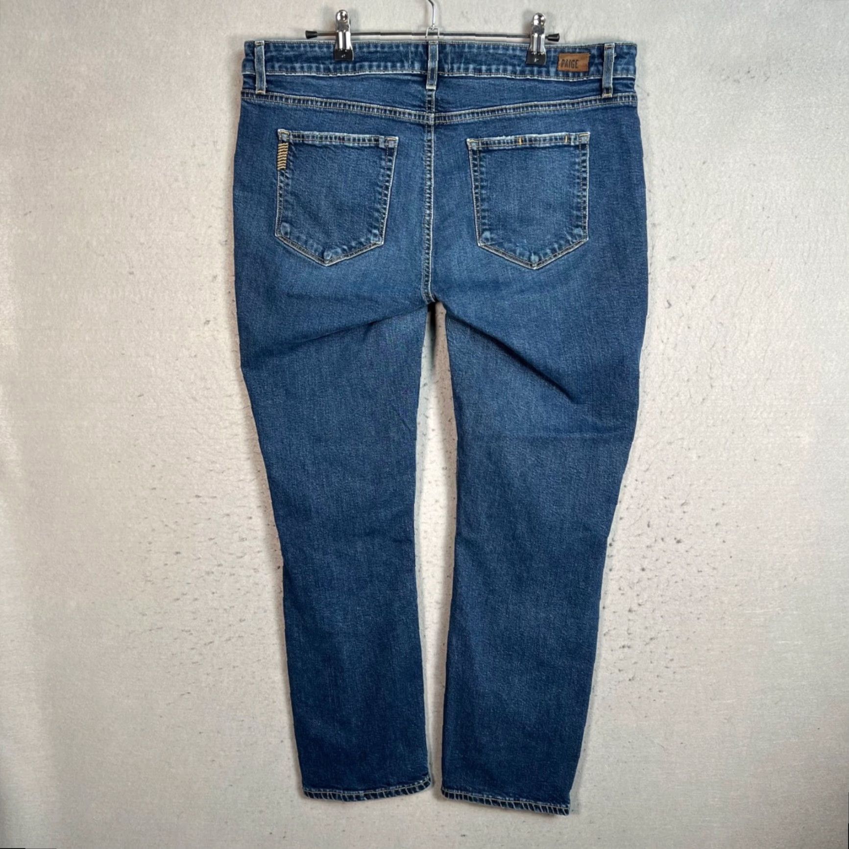 Paige Paige Womens Jeans 32 Anabelle Slim Distressed Blue Denim Straight 5-Pocket USA Made Slim Fit Regular Womens Mens? Size 24" / US 00 / IT 34 - 2 Thumbnail
