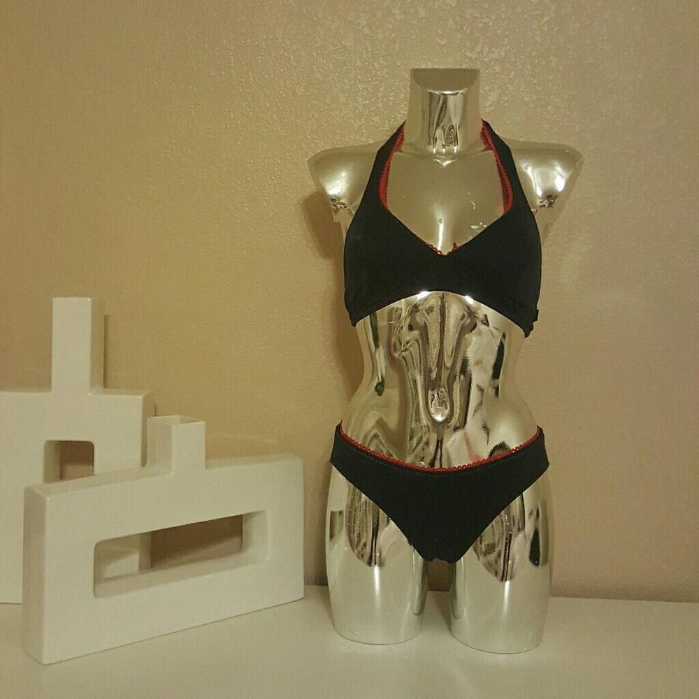 Tommy Hilfiger Navy Red Tommy Hilfiger Bikini Set Size ONE SIZE - 4 Thumbnail