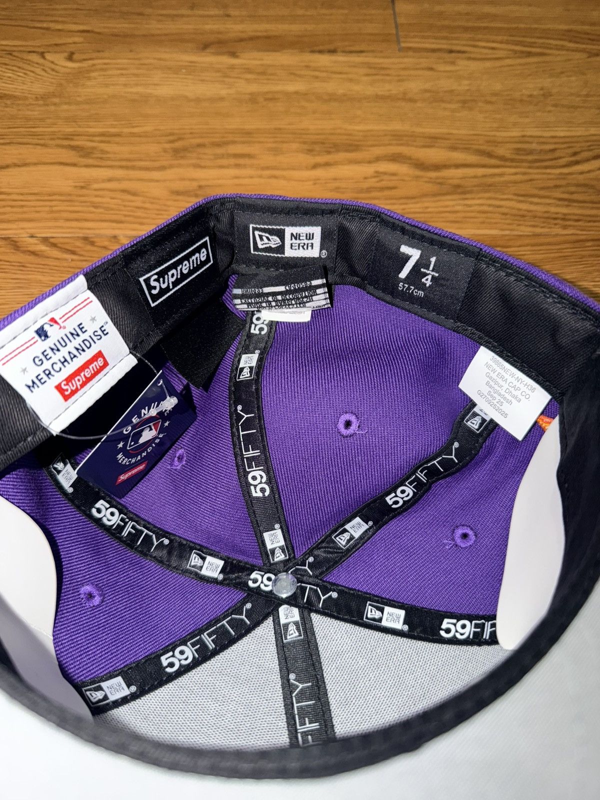 MLB × Supreme Supreme MLB Astros Box Logo New Era Fitted Purple Sz 7 1/4 Size ONE SIZE - 2 Thumbnail