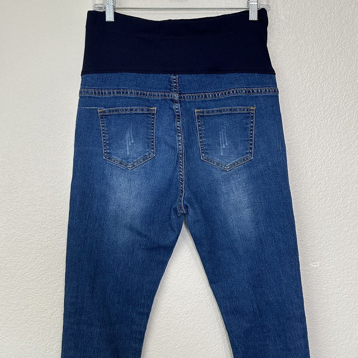 Other Blue Denim Maternity Size XL Raw Hem Jeans Size 32" / US 10 / IT 46 - 5 Thumbnail