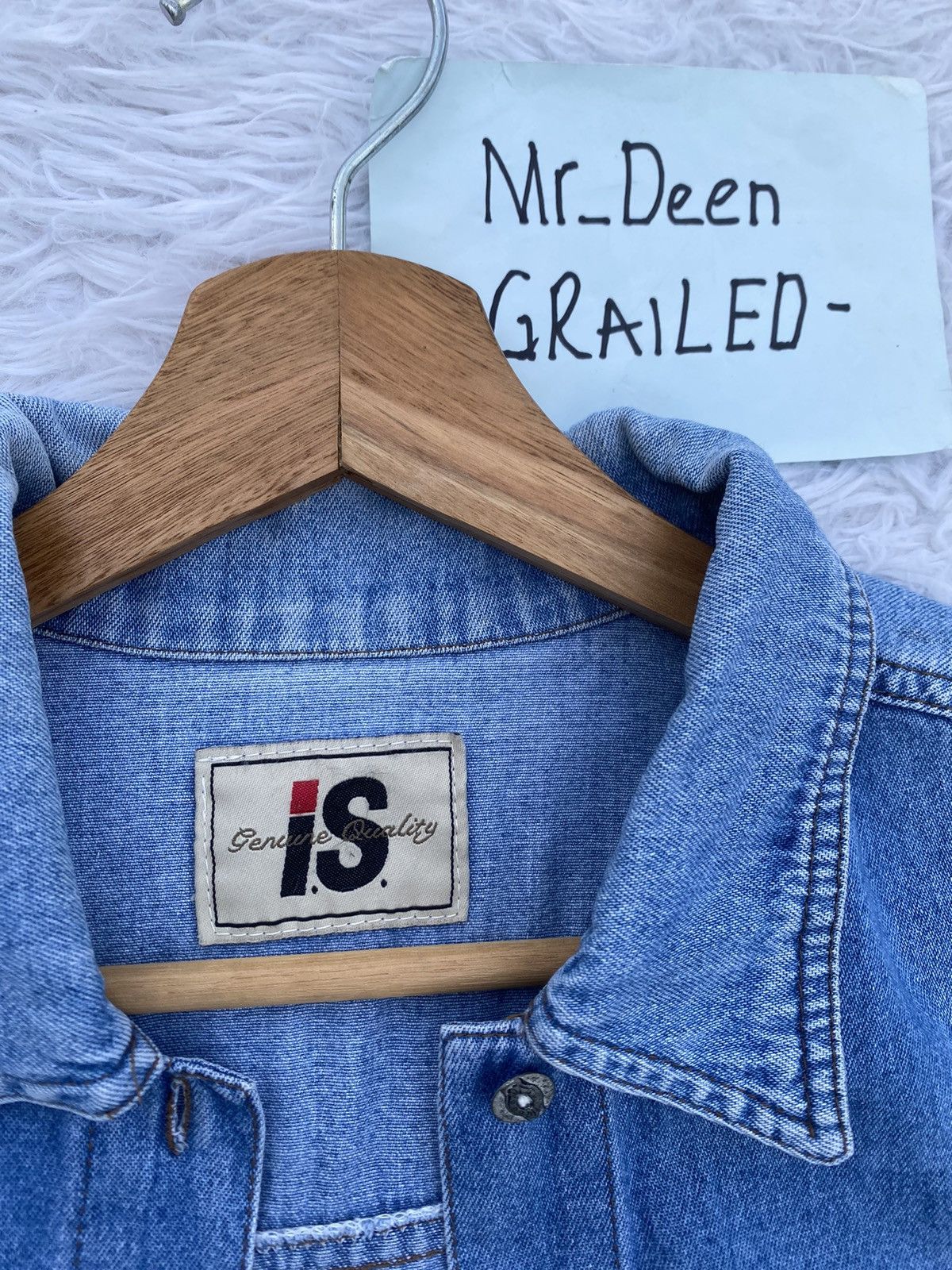 Issey Miyake Rare Vintage 90s Issey Miyake IS Blue Denim Shirt Size US S / EU 44-46 / 1 - 8 Thumbnail