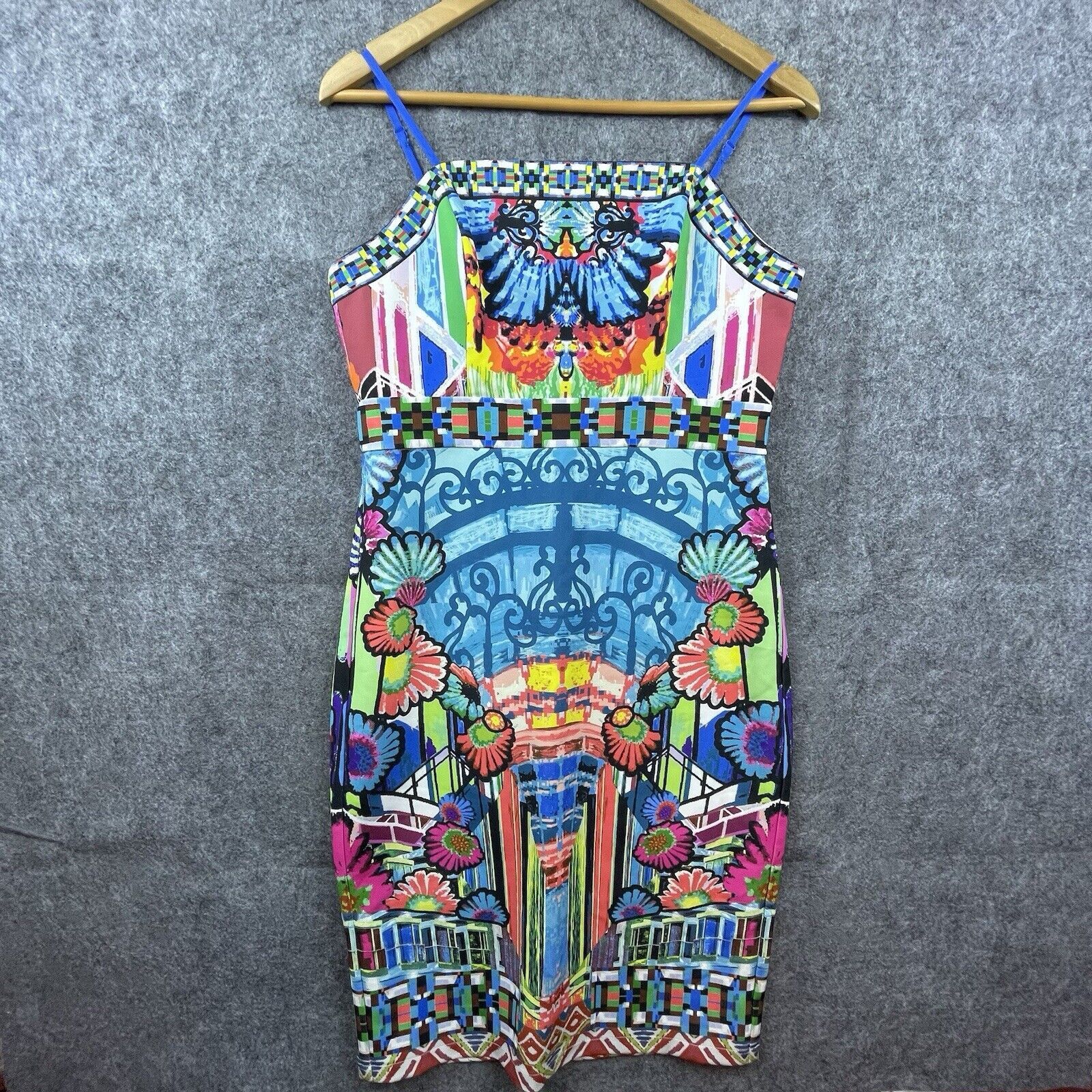 Anthropologie Champagne & Strawberry Dress Large Maximalist Art Abstract |  Grailed