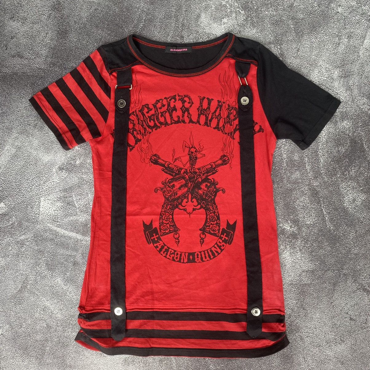 image of If Six Was Nine x Le Grande Bleu L G B Very Algonquins Skulls Punk Bondage Seditionaries Tee in Red