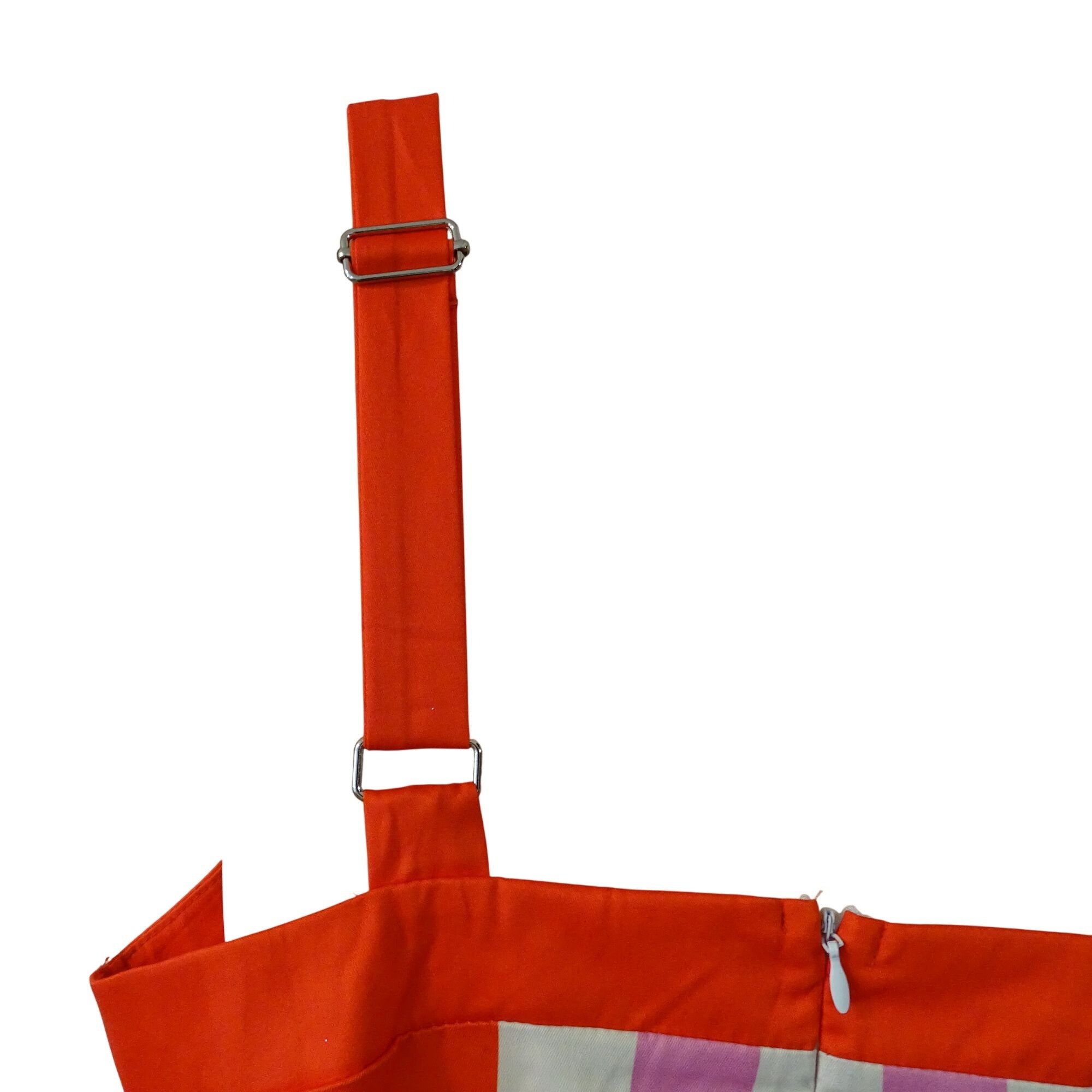 Other Fashion Orange Sleeveless Colorblock Midi Dress Size M Size M / US 6-8 / IT 42-44 - 5 Thumbnail