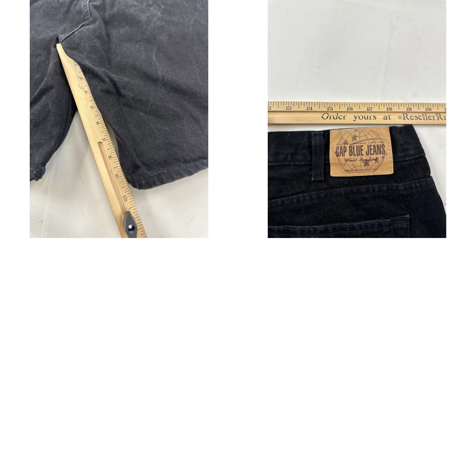 Gap VINTAGE Gap Shorts Men 42 Black Denim Pockets Dark Easy Fit Flat Front Jorts 5-Pocket Design High Rise Chino Casual Mens Black 90s Outdoor Summer Size US 42 / EU 58 - 8 Thumbnail