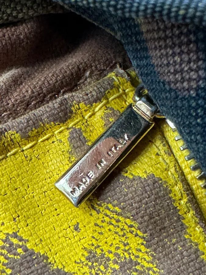 Dolce & Gabbana 2000s Dolce & Gabbana Military Camo Aged Yellow Shoulder Bag Size ONE SIZE - 5 Thumbnail
