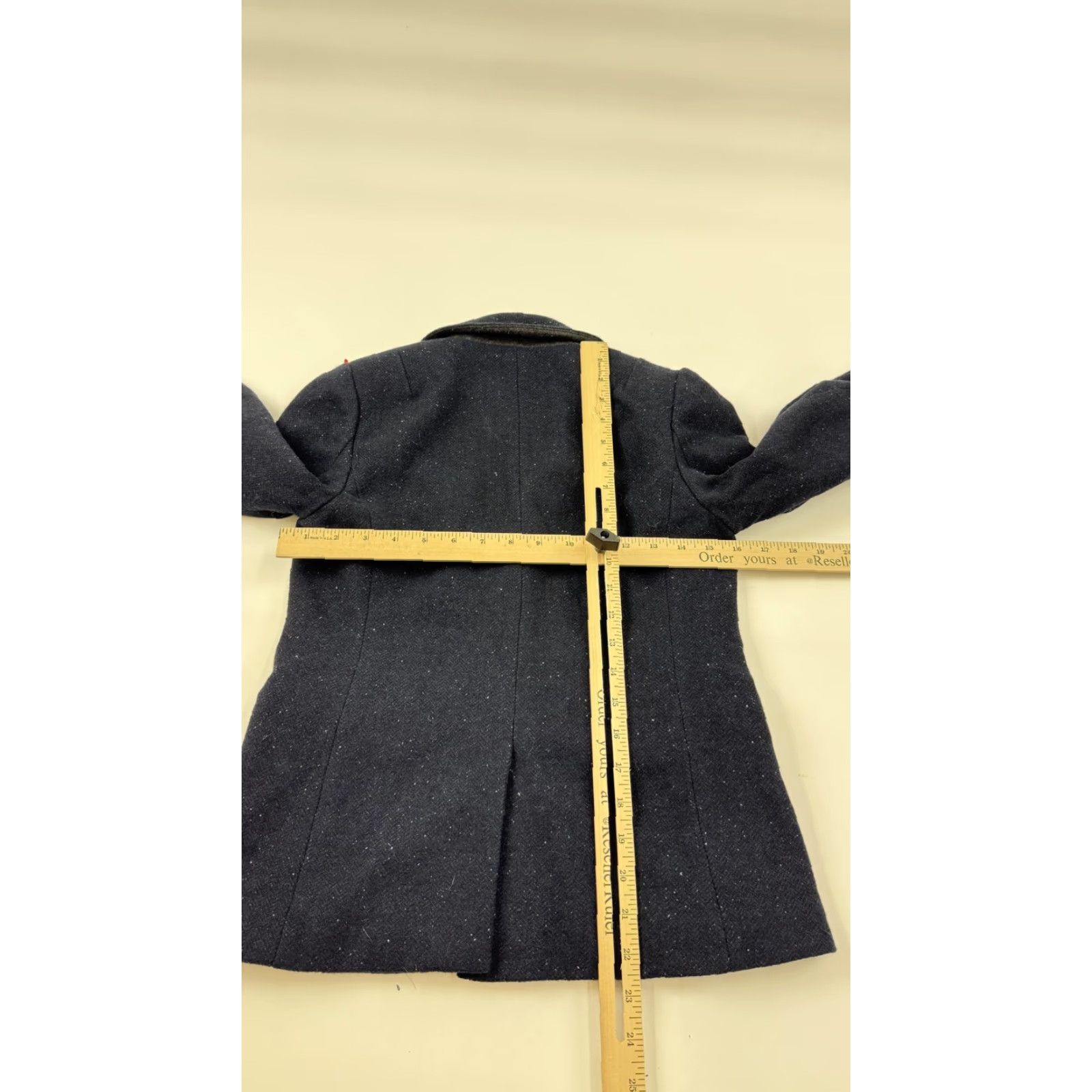 Abercrombie & Fitch Abercrombie & Fitch Blazer Womens 0 Navy Herringbone Tweed One Button Jacket Size XS / US 0-2 / IT 36-38 - 7 Thumbnail