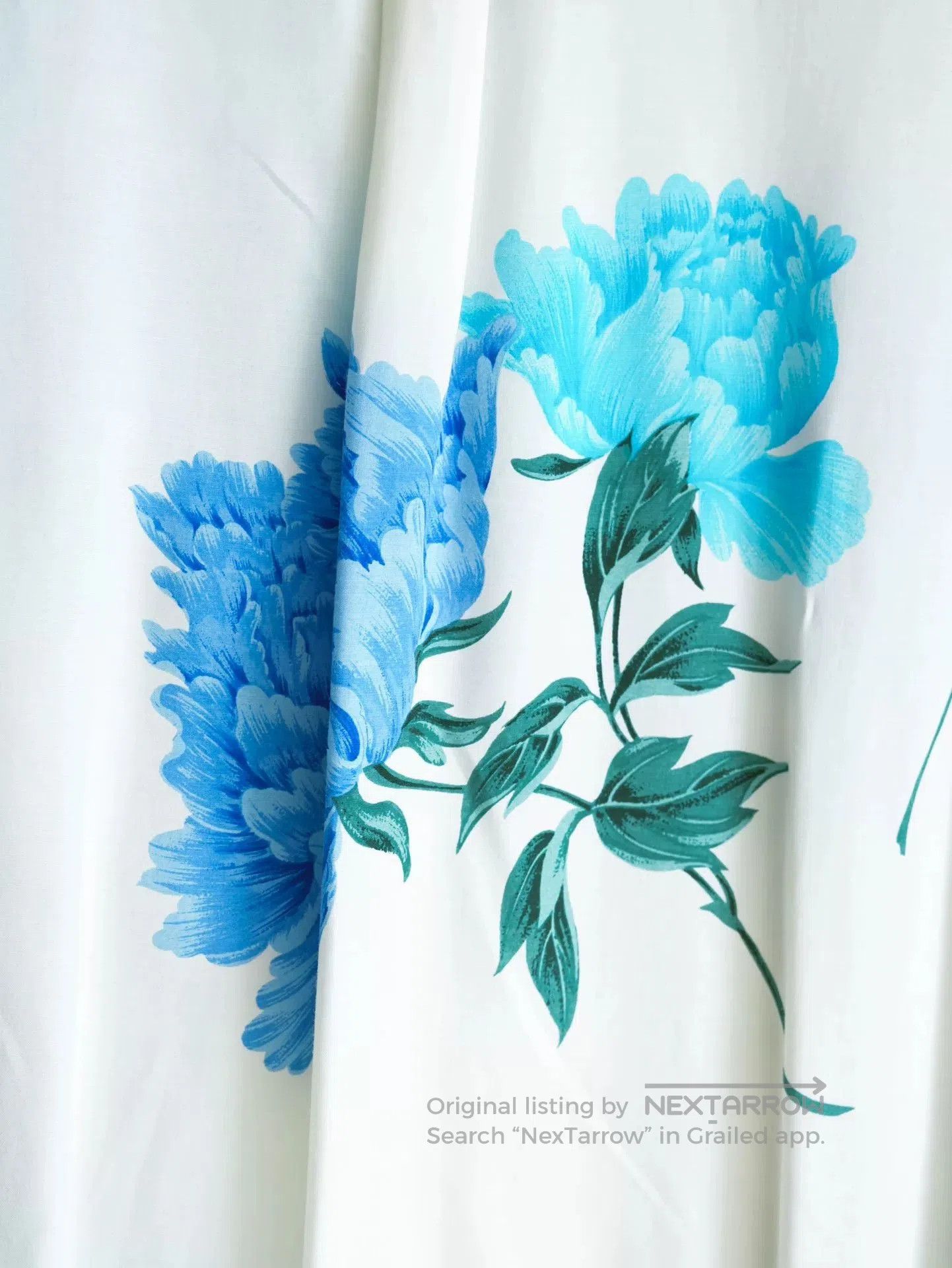 Blue Peony Floral Shirt by Yohji Yamamoto.