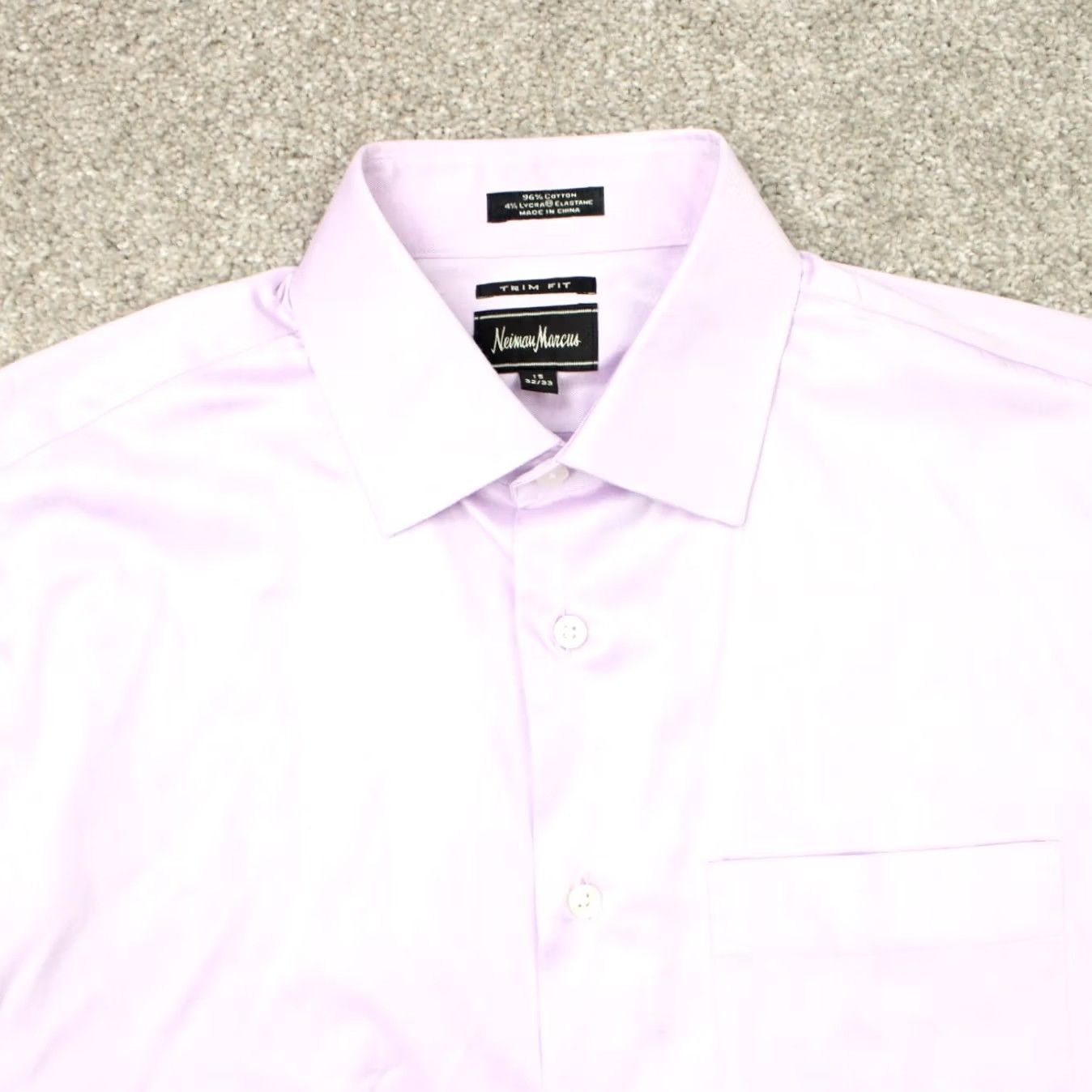 Neiman Marcus Neiman Marcus Dress Shirt Men 15, 32/33 Pink Trim Fit Cotton Stretch Long Sleeve Shirt Mens 15 32/33 Pink Stretch Solid Casual Business Size 40R - 4 Thumbnail